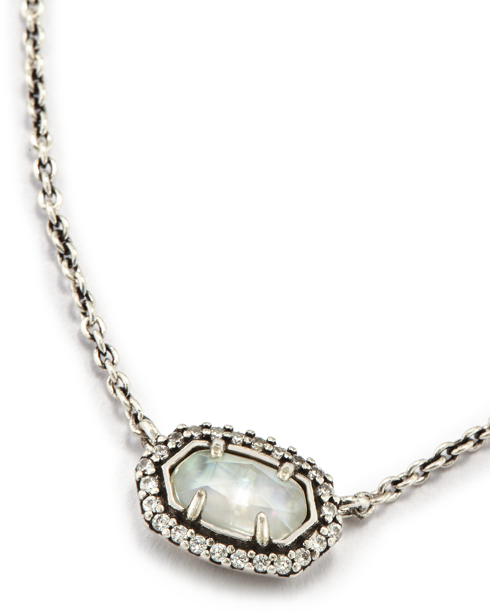 Flower Girl Pendant Necklace in Antique Silver Kendra Scott