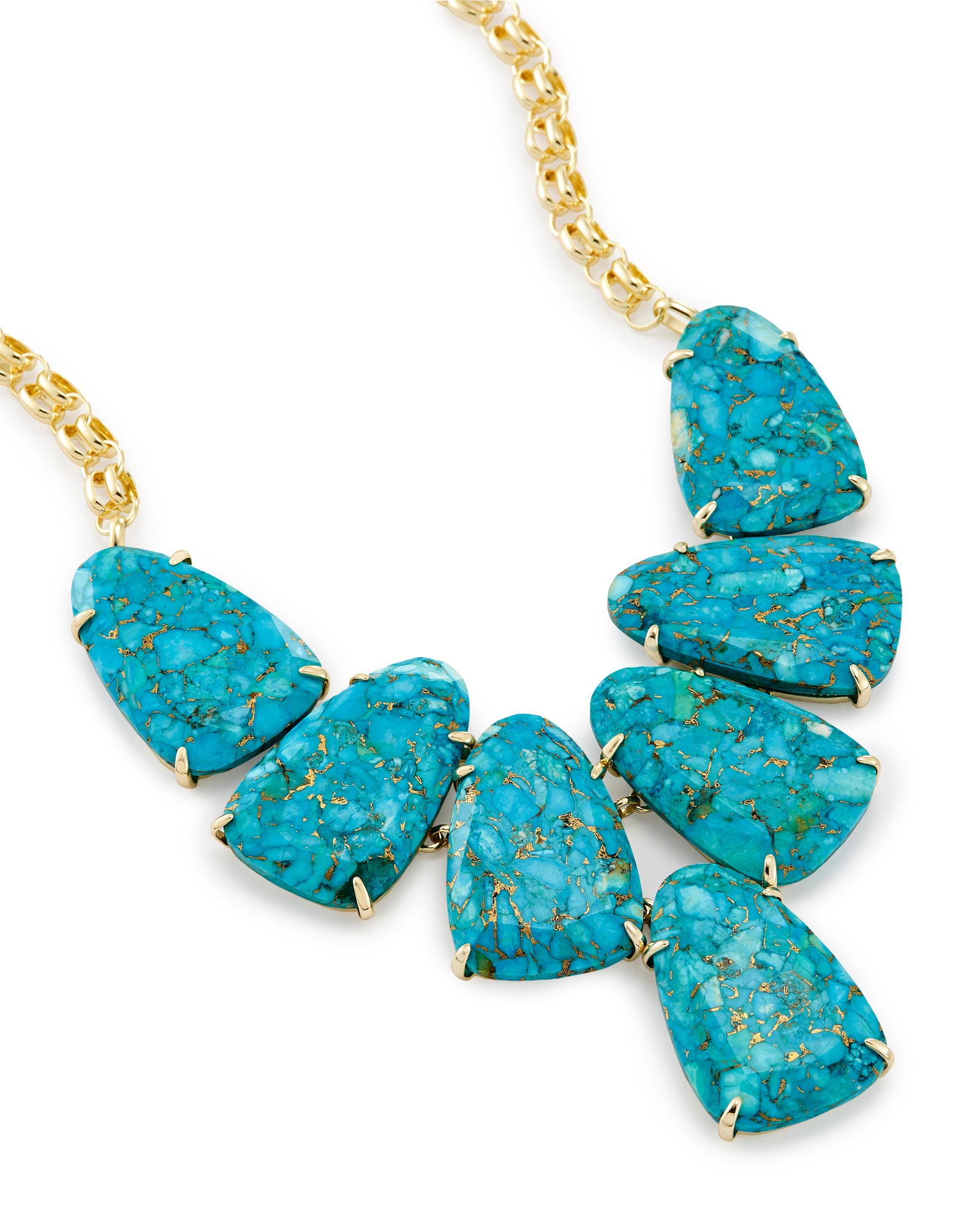 Harlow Statement Necklace in Veined Turquoise Kendra Scott