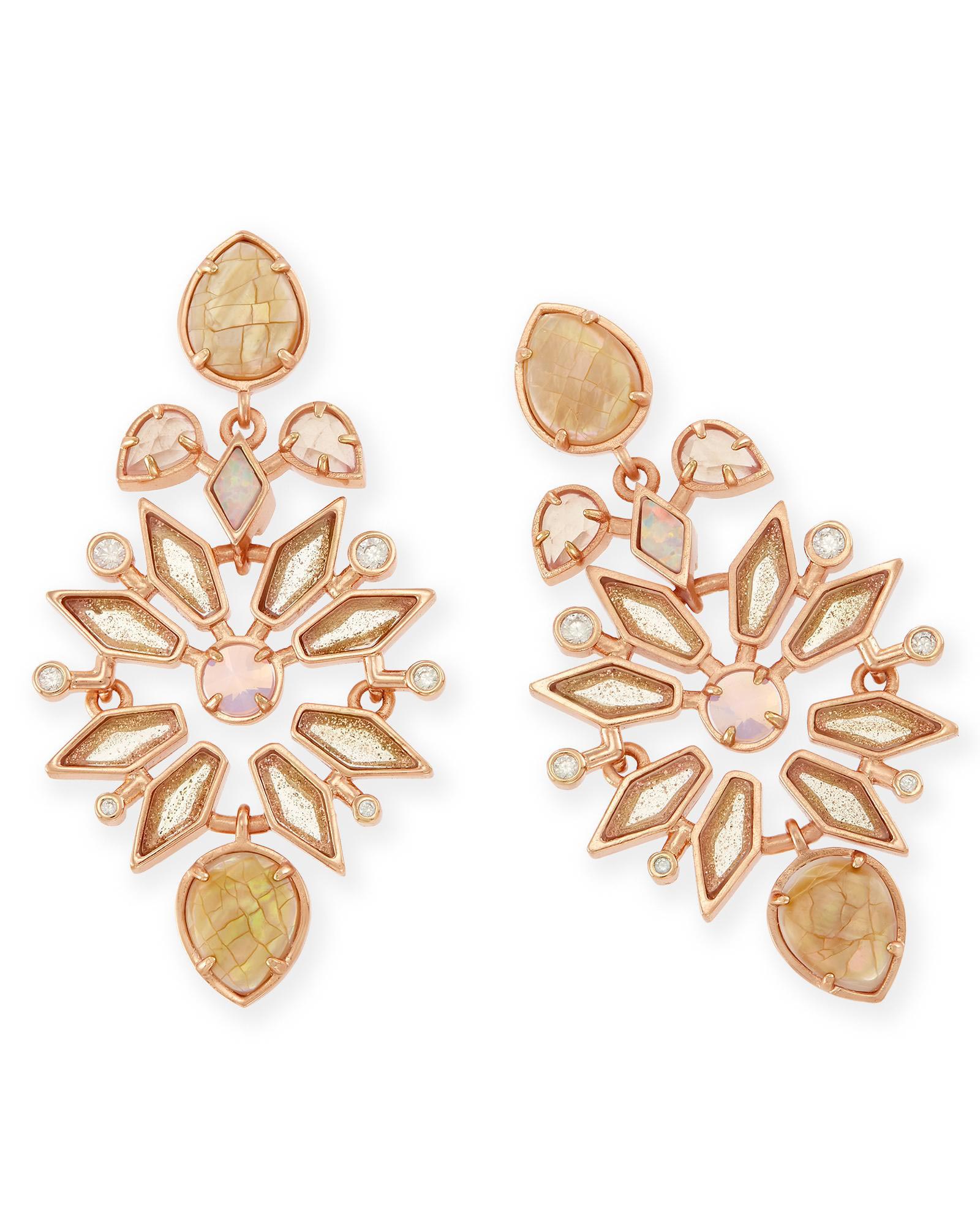 Aurilla Statement Earrings in Rose Zellige Kendra Scott