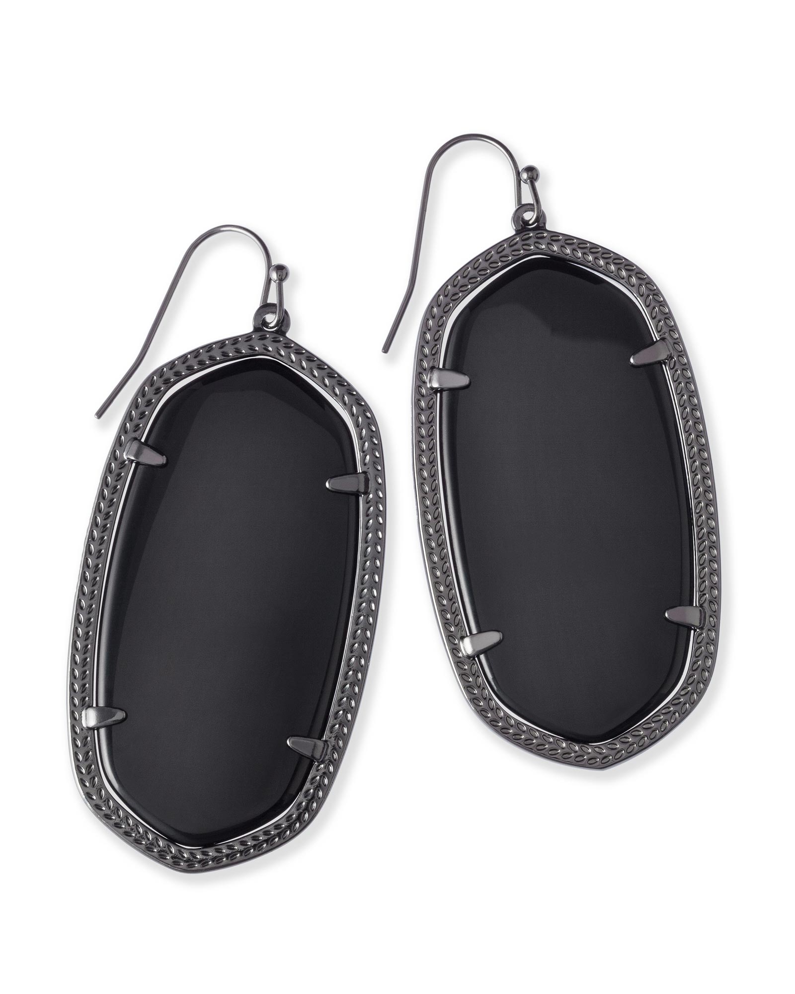Danielle Black Statement Earrings in Gunmetal Kendra Scott
