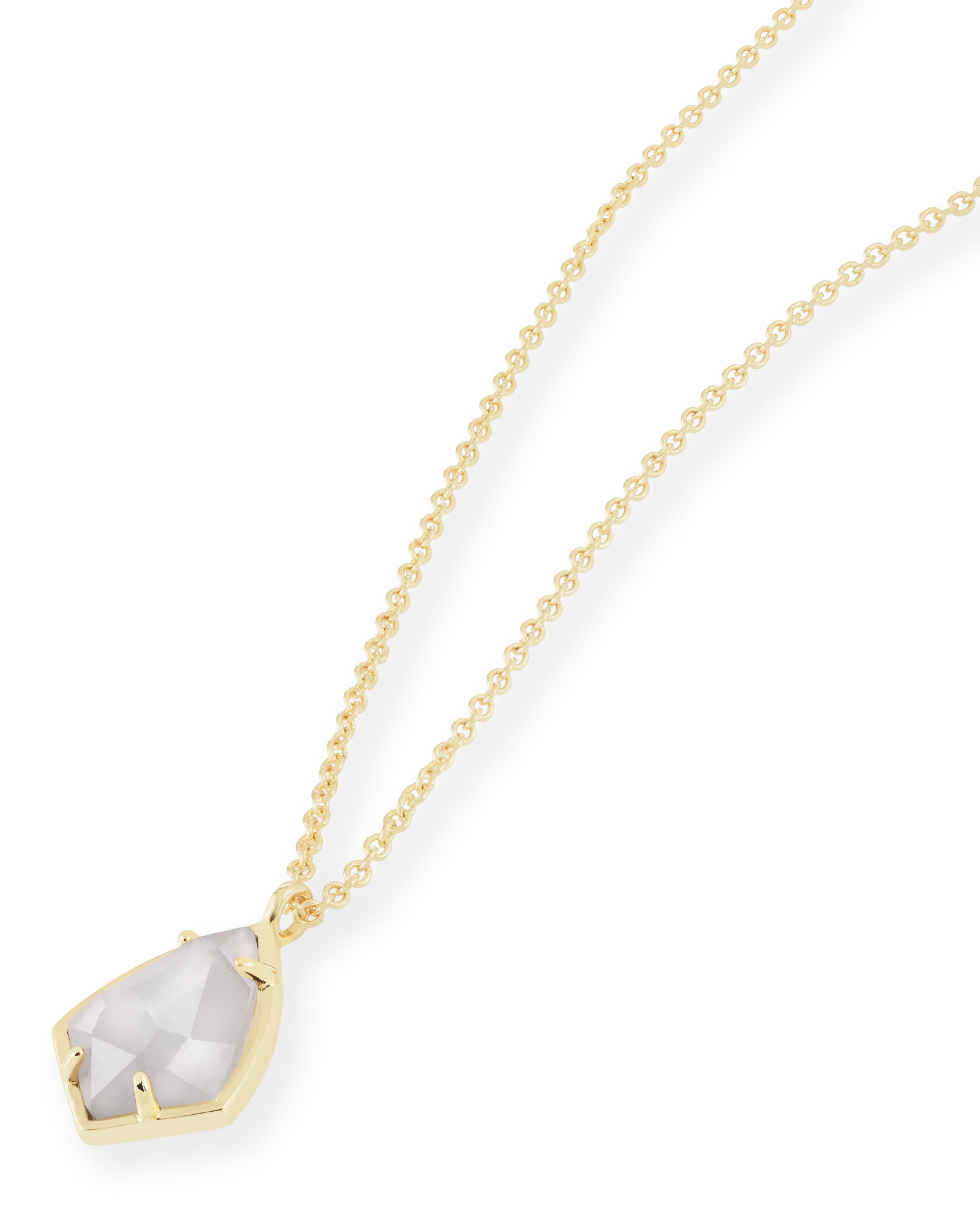 Cory Gold Pendant Necklace Gray Slate | Kendra Scott
