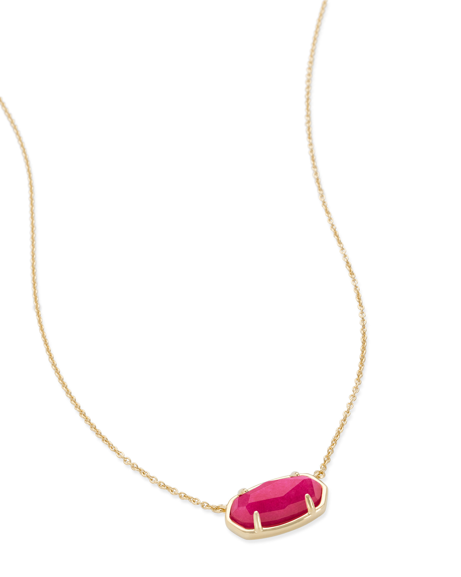 Elisa 18k Gold Vermeil Pendant Necklace in Pink Quartzite | Kendra Scott