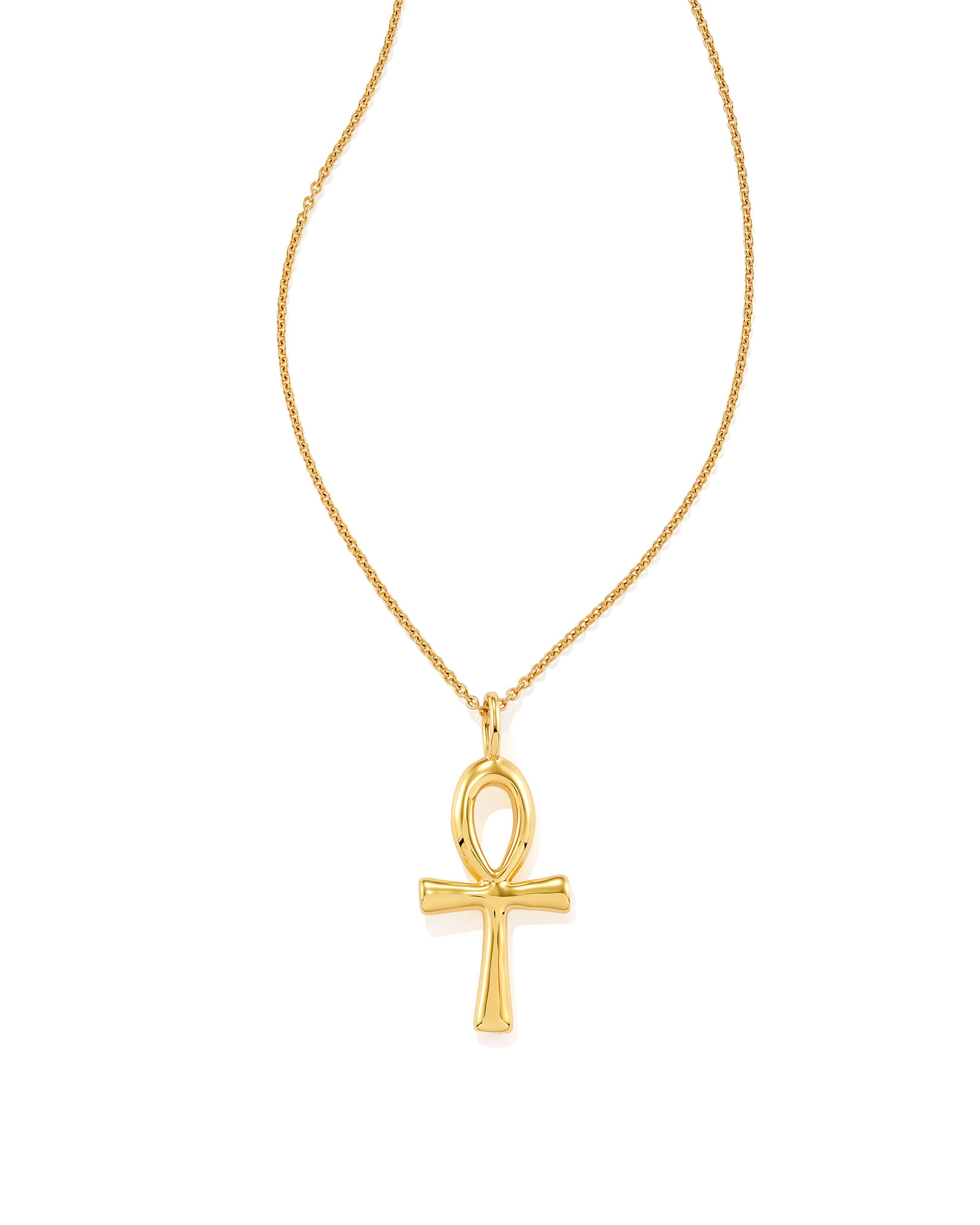 Ankh 18k Gold Vermeil Pendant Necklace 