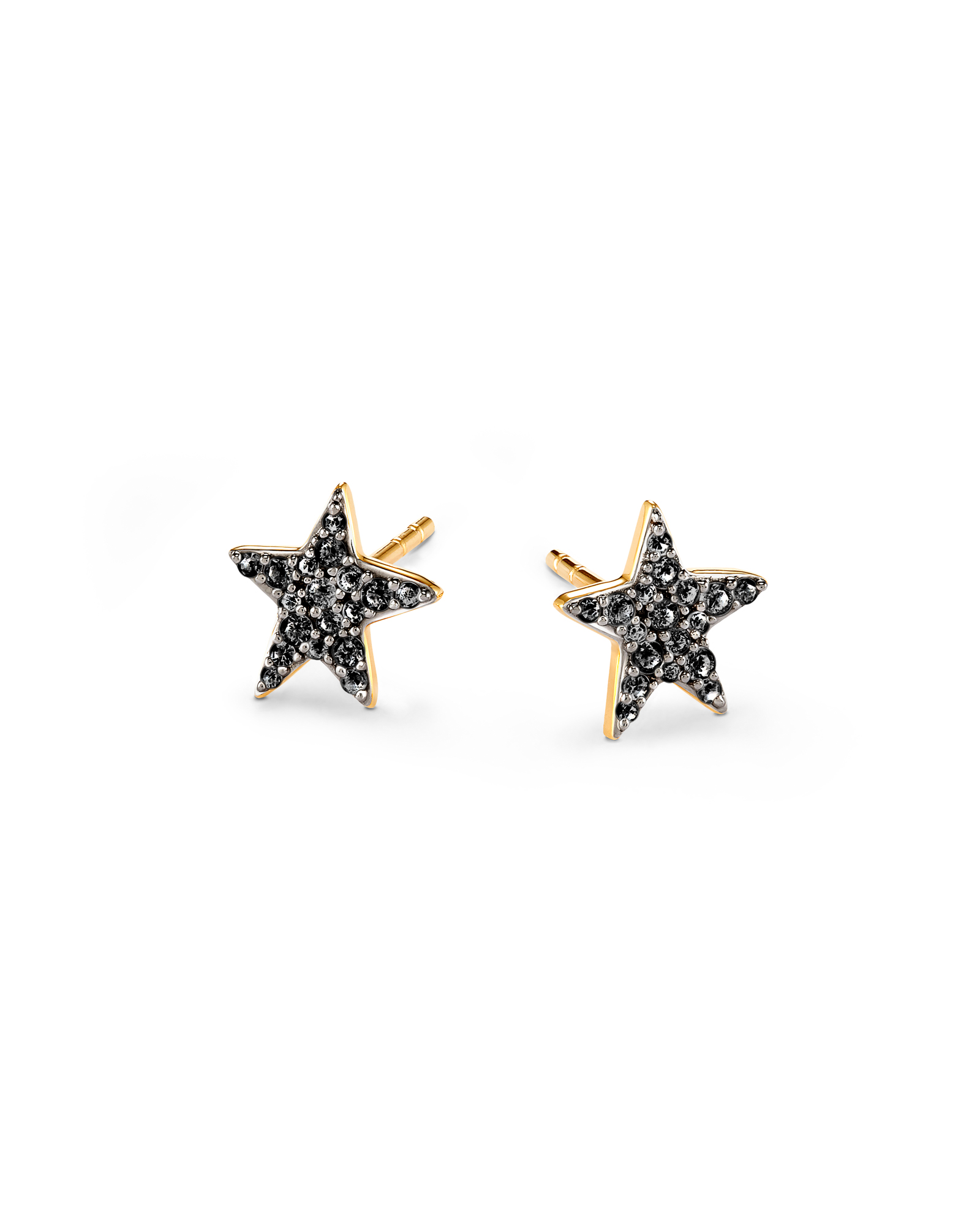 Pave CZ Hollow Star Earrings – Premium CZ