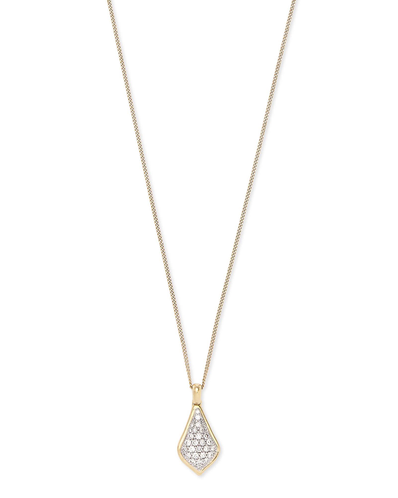 Lela Pendant Necklace Pave Diamond and 14k Gold | Kendra Scott