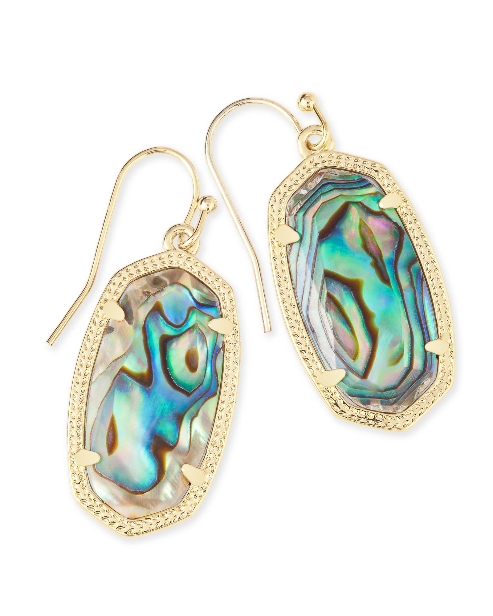 Dani Drop Gold Earrings in Abalone Shell Kendra Scott