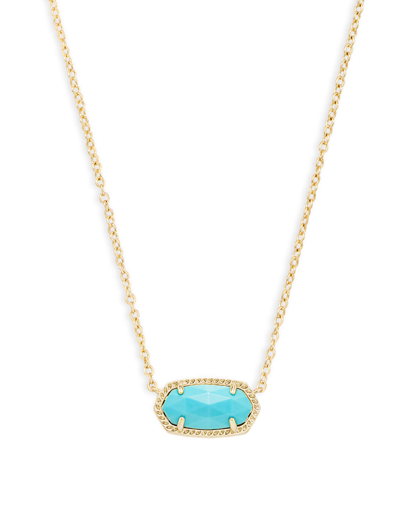 Elisa Gold Pendant Necklace in Blue Turquoise | Kendra Scott