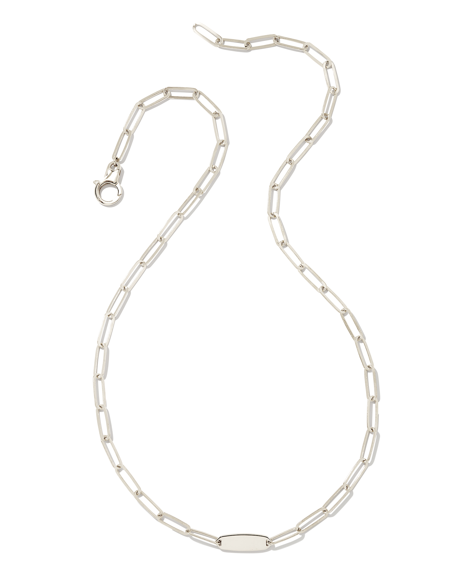 Marlee Paperclip Chain Necklace in Sterling Silver Kendra Scott
