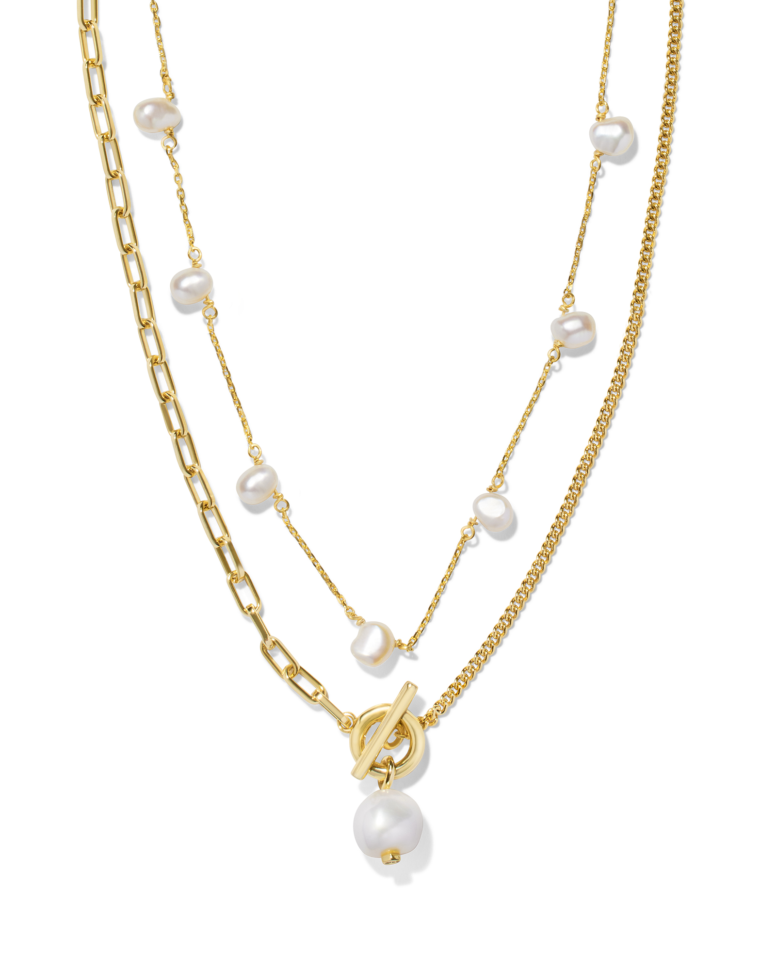 Kendra Scott Sabrina Bright Silver Plated Brass and Baroque Pearl Necklace  4217703474 - Jewelry, Ladies Jewelry - Jomashop