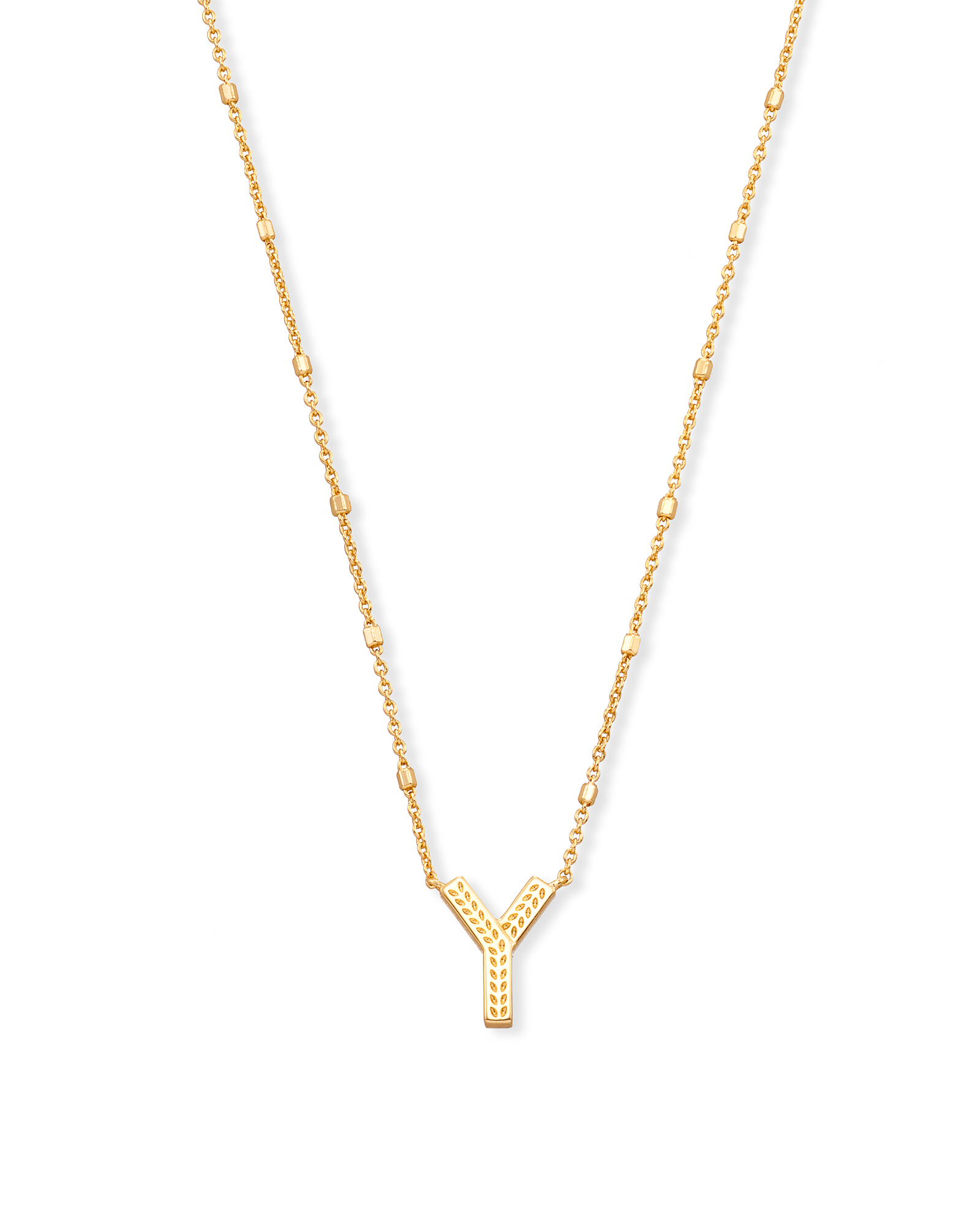 Letter Y Pendant Necklace in Gold | Kendra Scott