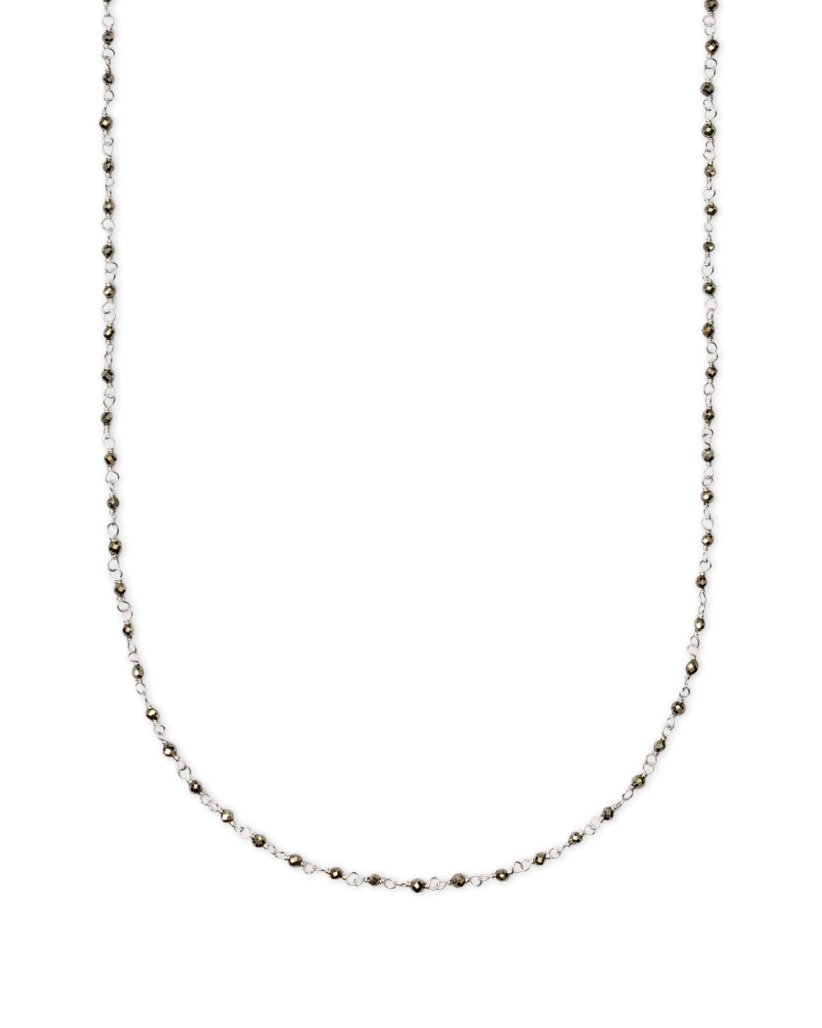 Davis Sterling Silver Beaded Long Necklace in Pyrite Kendra Scott