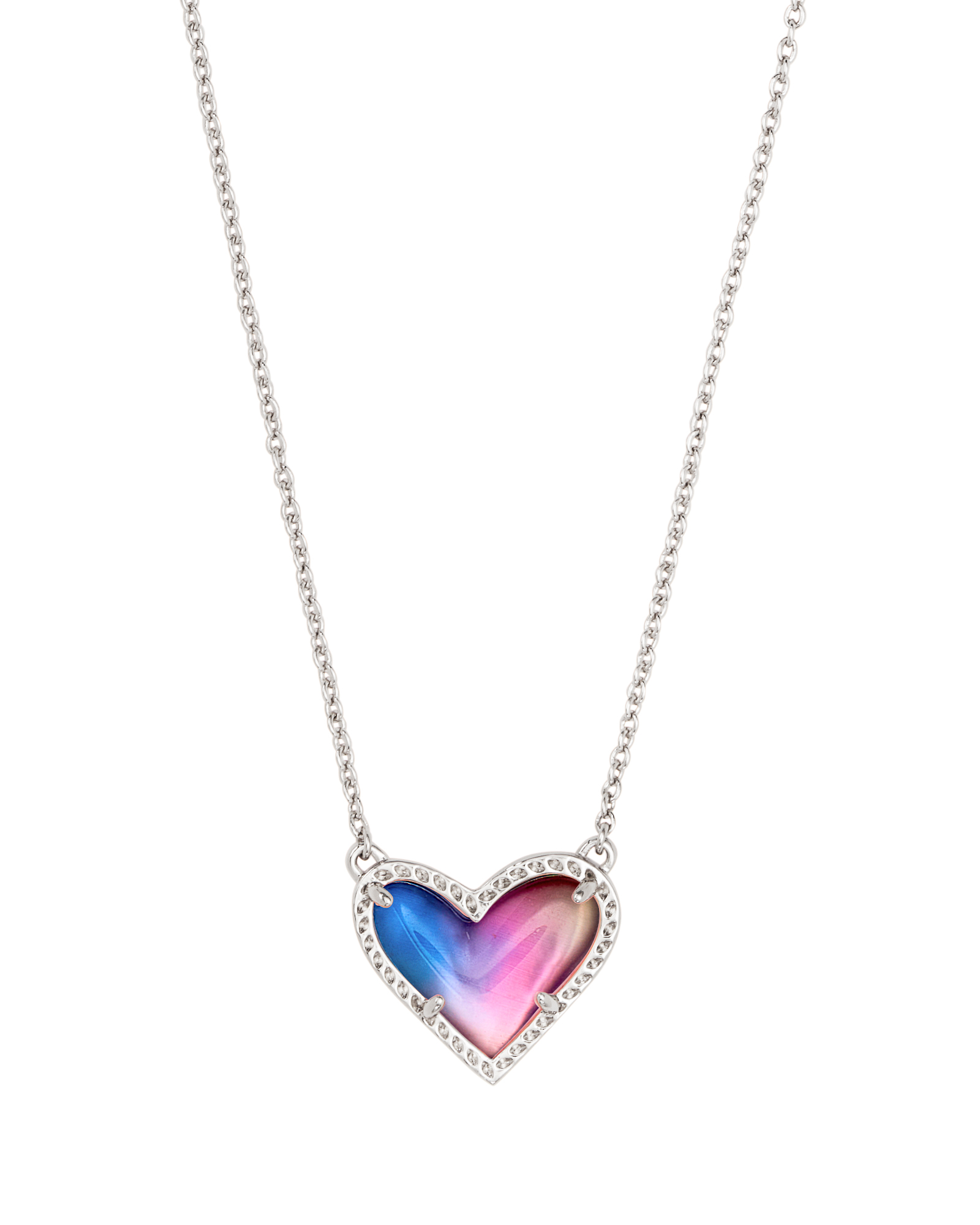 Ari Heart Silver Pendant Necklace in 