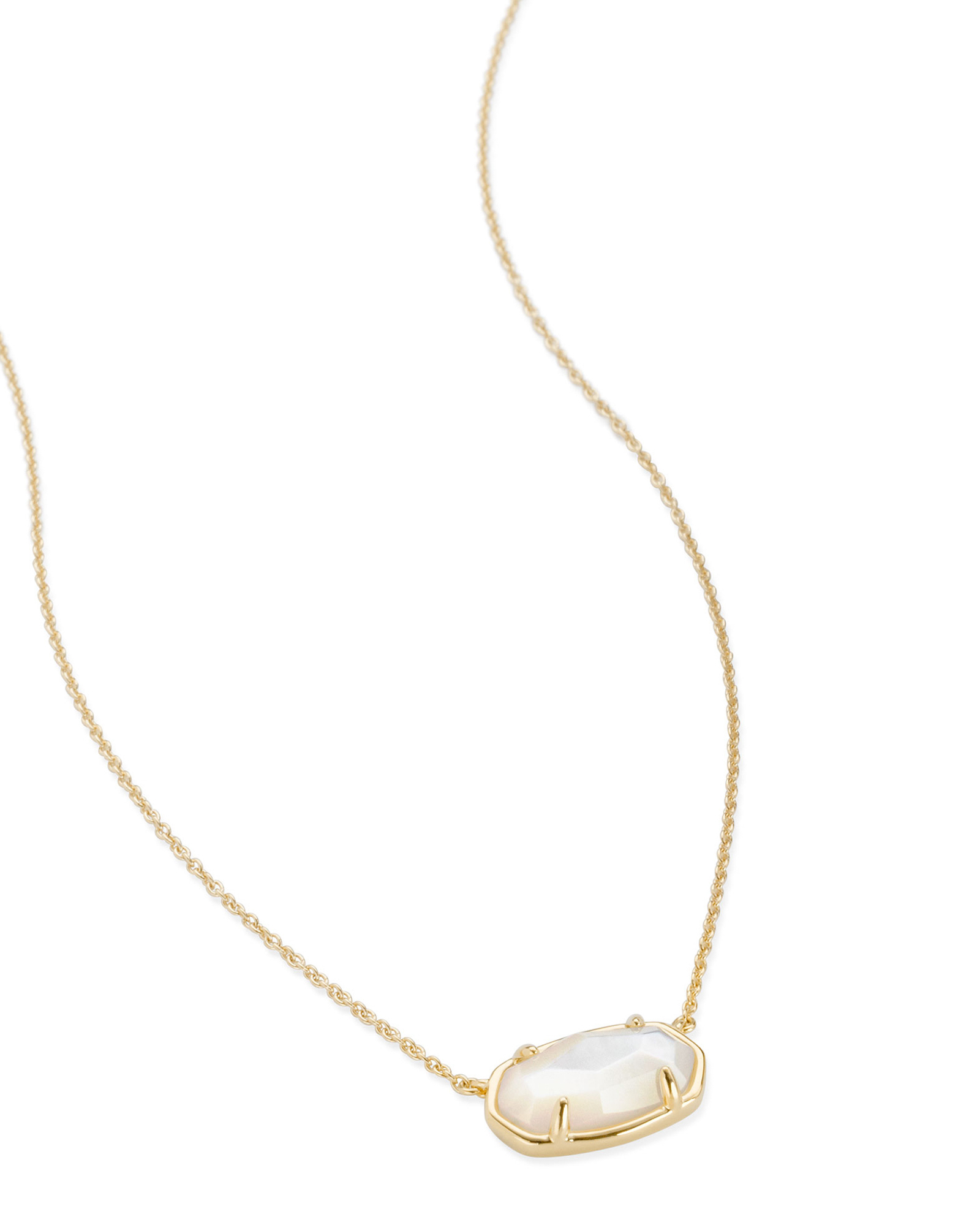 Elisa 18k Gold Vermeil Pendant Necklace in Ivory Mother Of Pearl Kendra Scott