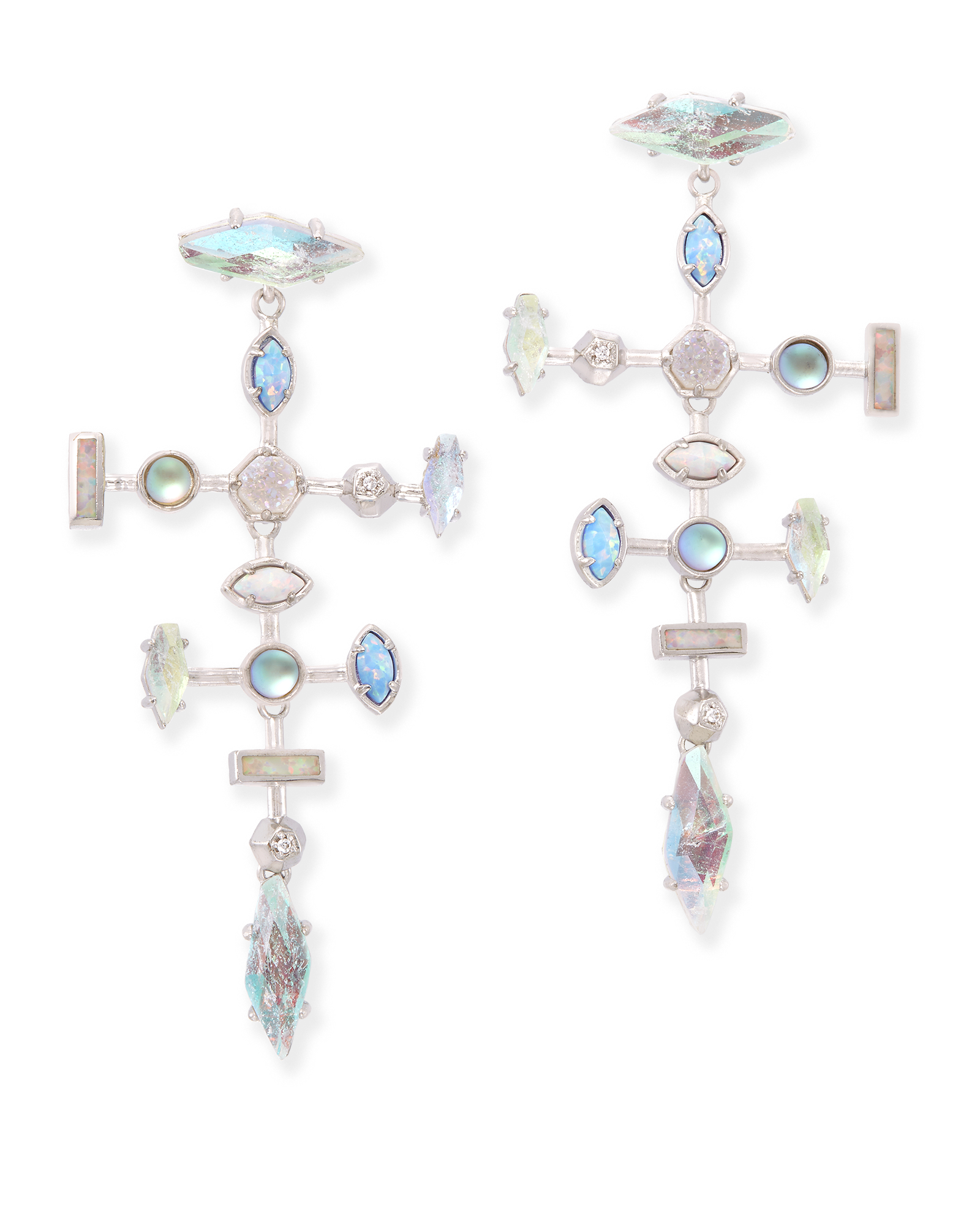 Teagan Modern Silver Chandelier Earrings Kendra Scott