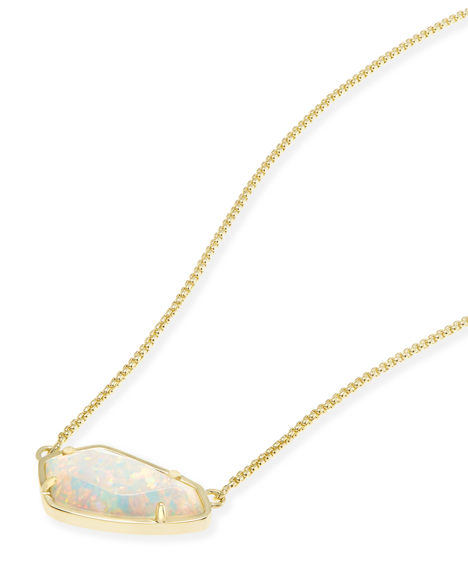 Cami Gold Pendant Necklace in Kyocera Opal | Kendra Scott