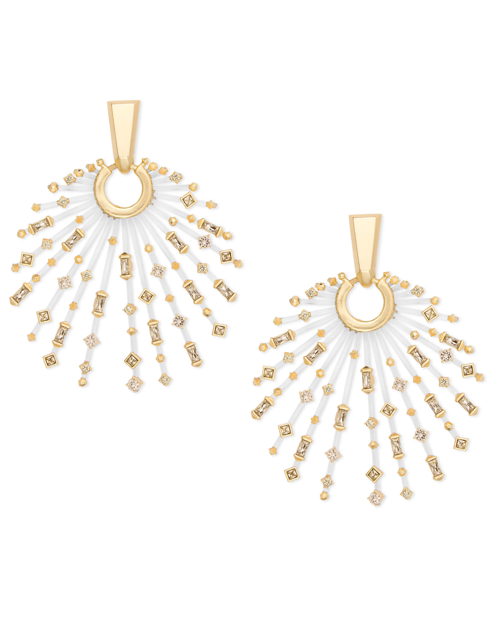 Fabia Gold Statement Earrings in Smoky Mix Kendra Scott