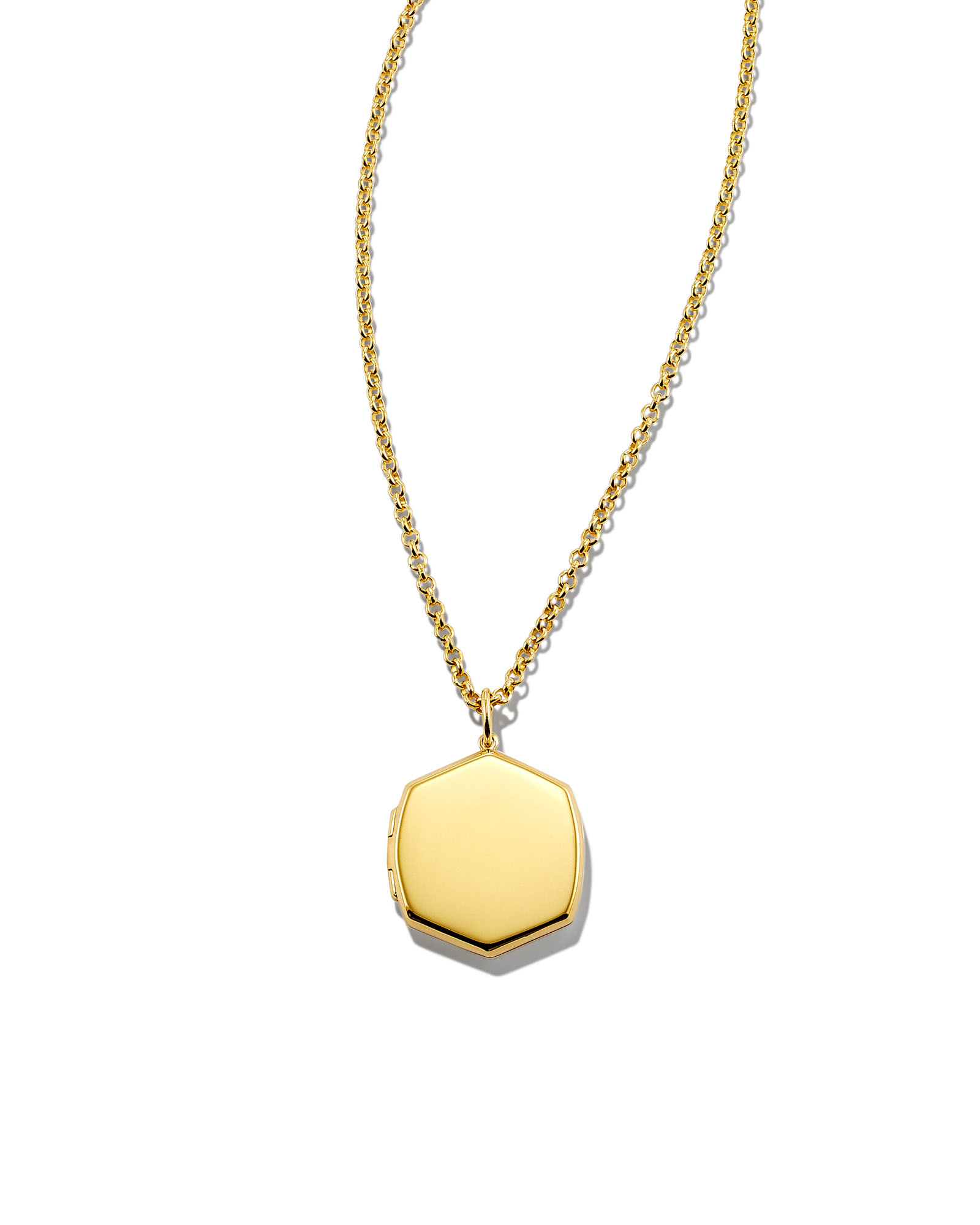 Davis Locket Charm Necklace in 18k Yellow Gold Vermeil | Kendra Scott