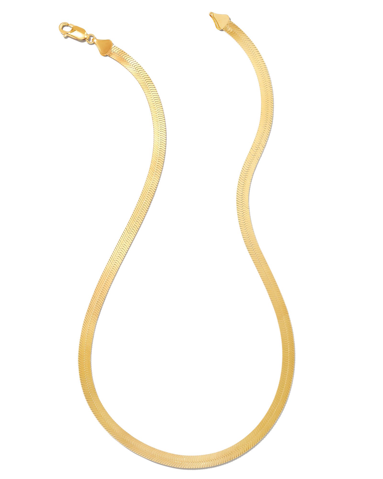 Wide Herringbone Chain Necklace in 18k Gold Vermeil Kendra Scott