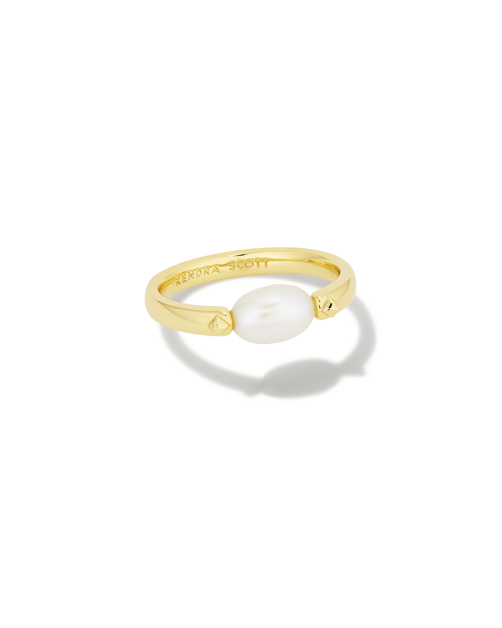 Leighton Gold Pearl Band Ring in White Pearl | Kendra Scott
