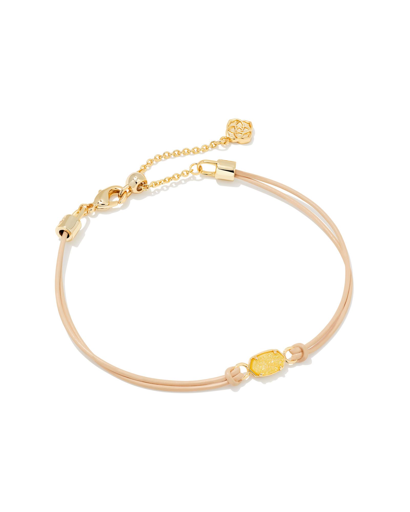 Emilie Gold Corded Bracelet in Light Yellow Drusy | Kendra Scott