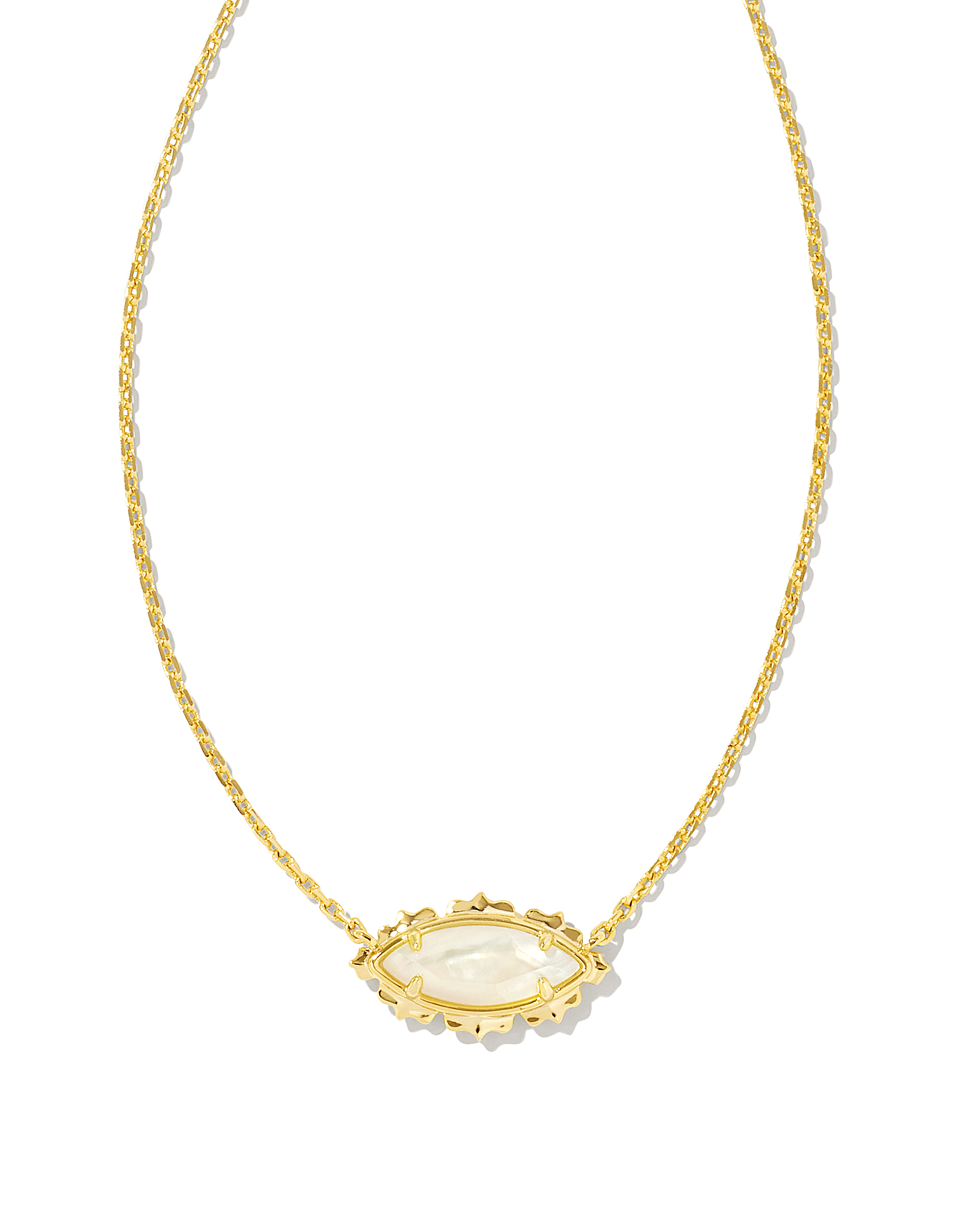 Mom Gold Crystal Short Pendant Necklace By Kendra Scott main image 1