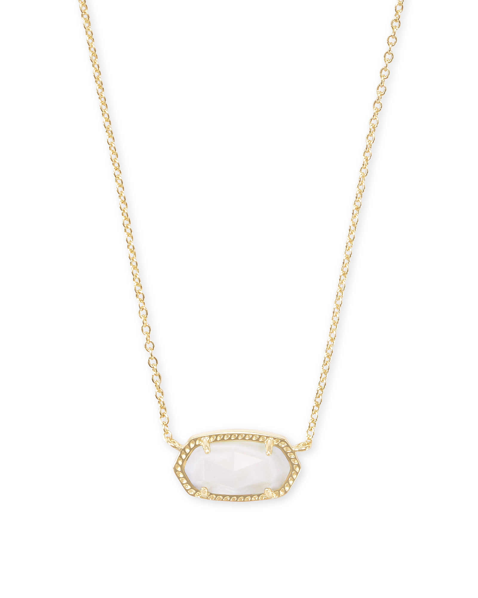 Elisa Gold Pendant Necklace In White Mother Of Pearl Kendra Scott
