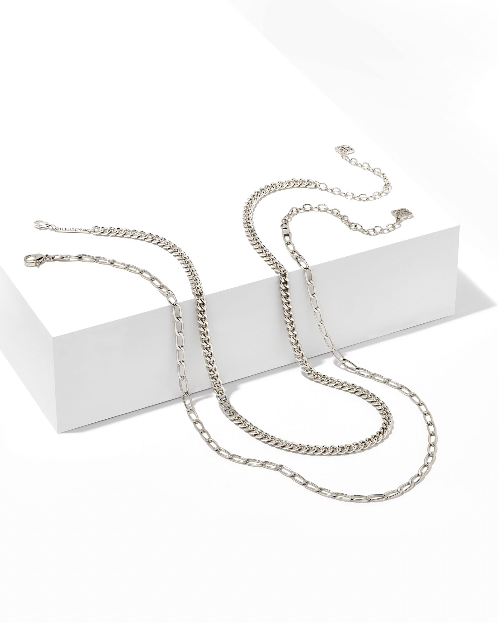 Set of 2 Chain Necklace Layering Set in Silver | Kendra Scott