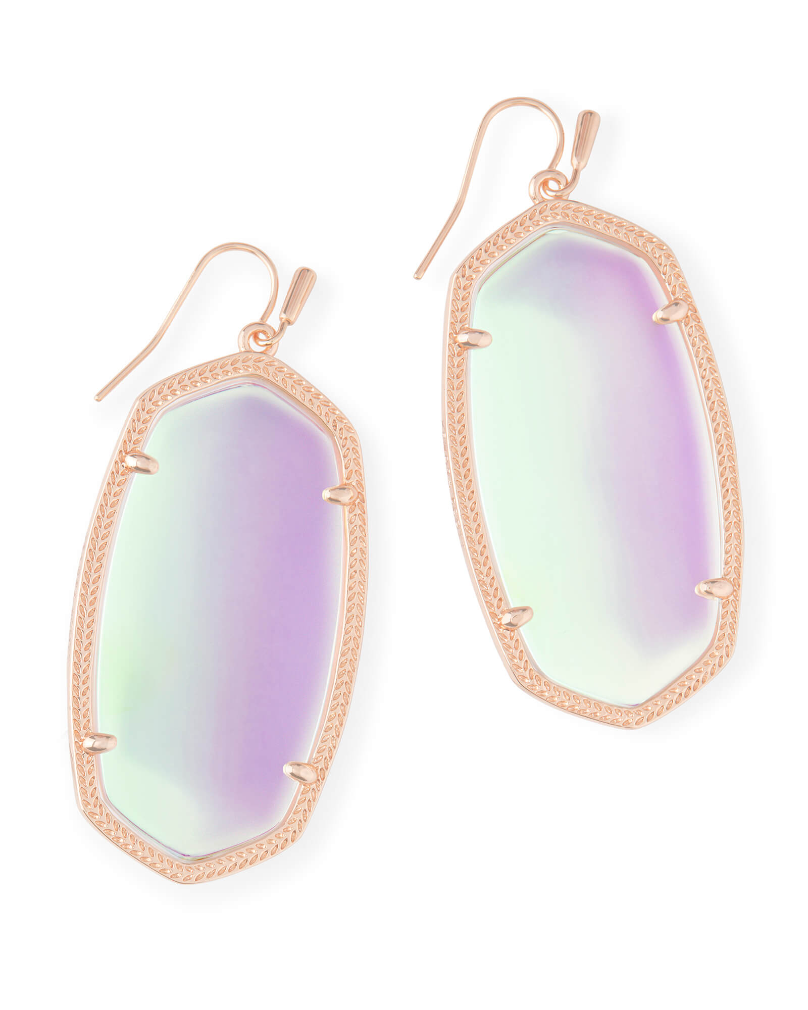 Danielle Rose Gold Drop Earrings in 