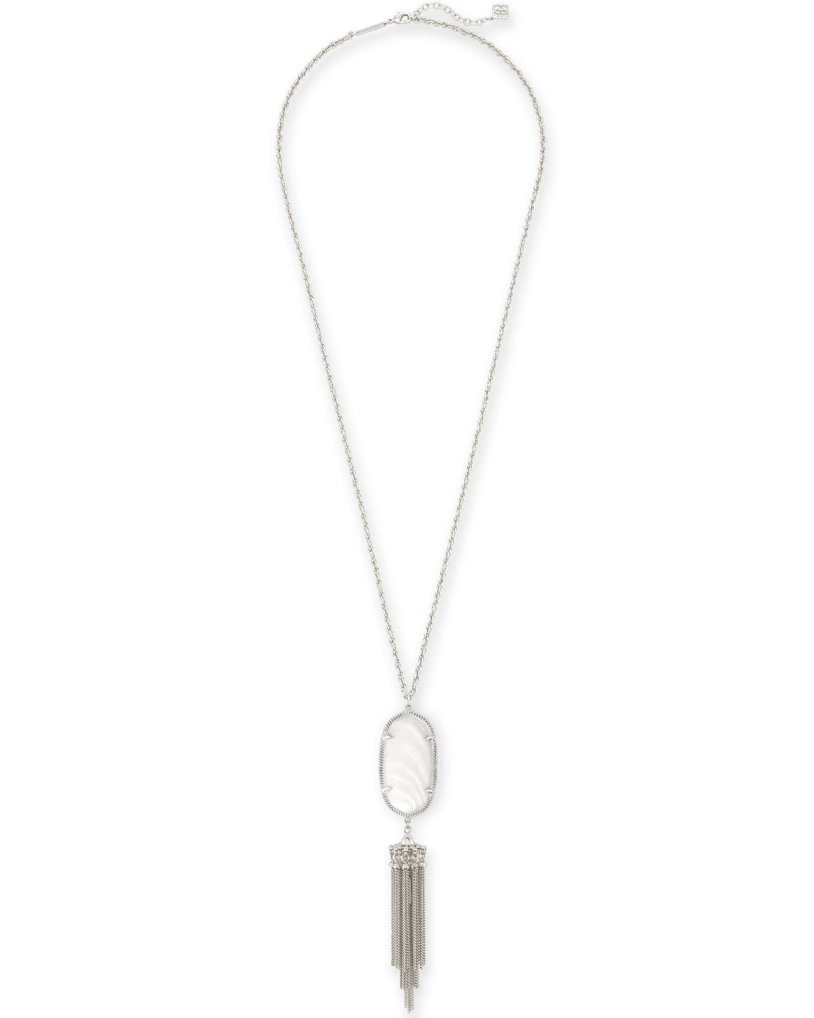 Rayne Silver Long Necklace in Mother of Pearl | Kendra Scott
