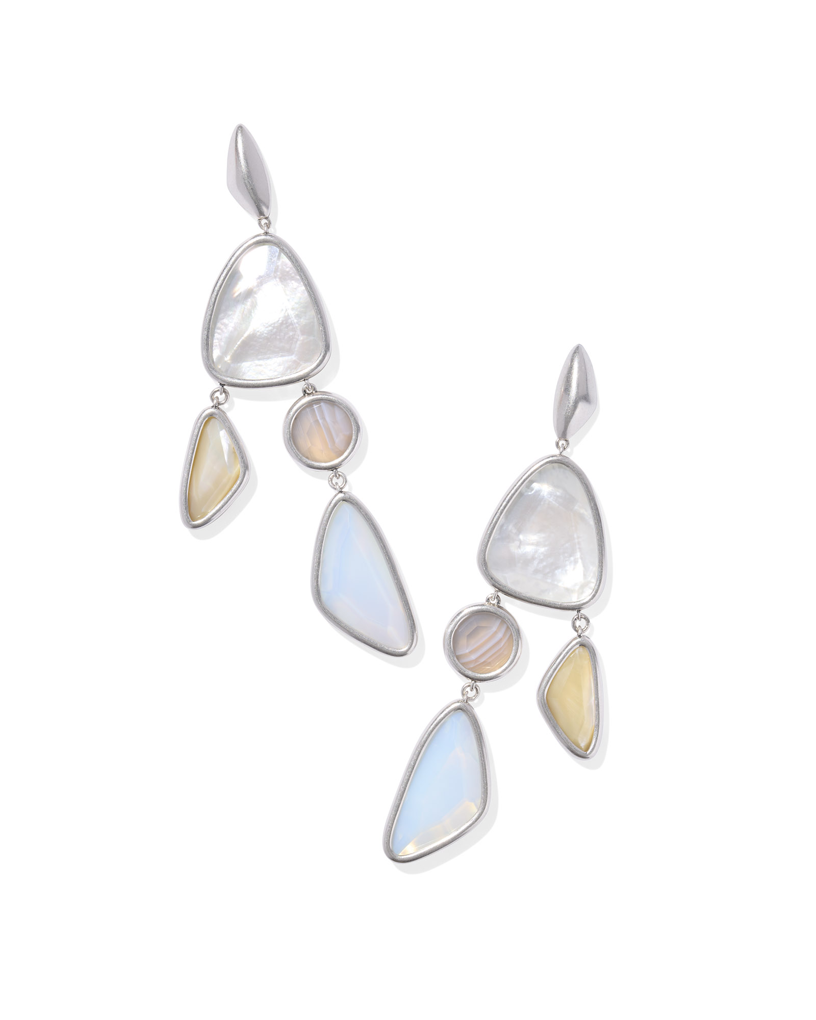 Alexa Vintage Silver Statement Drop Earrings – Kendra Scott main image 1