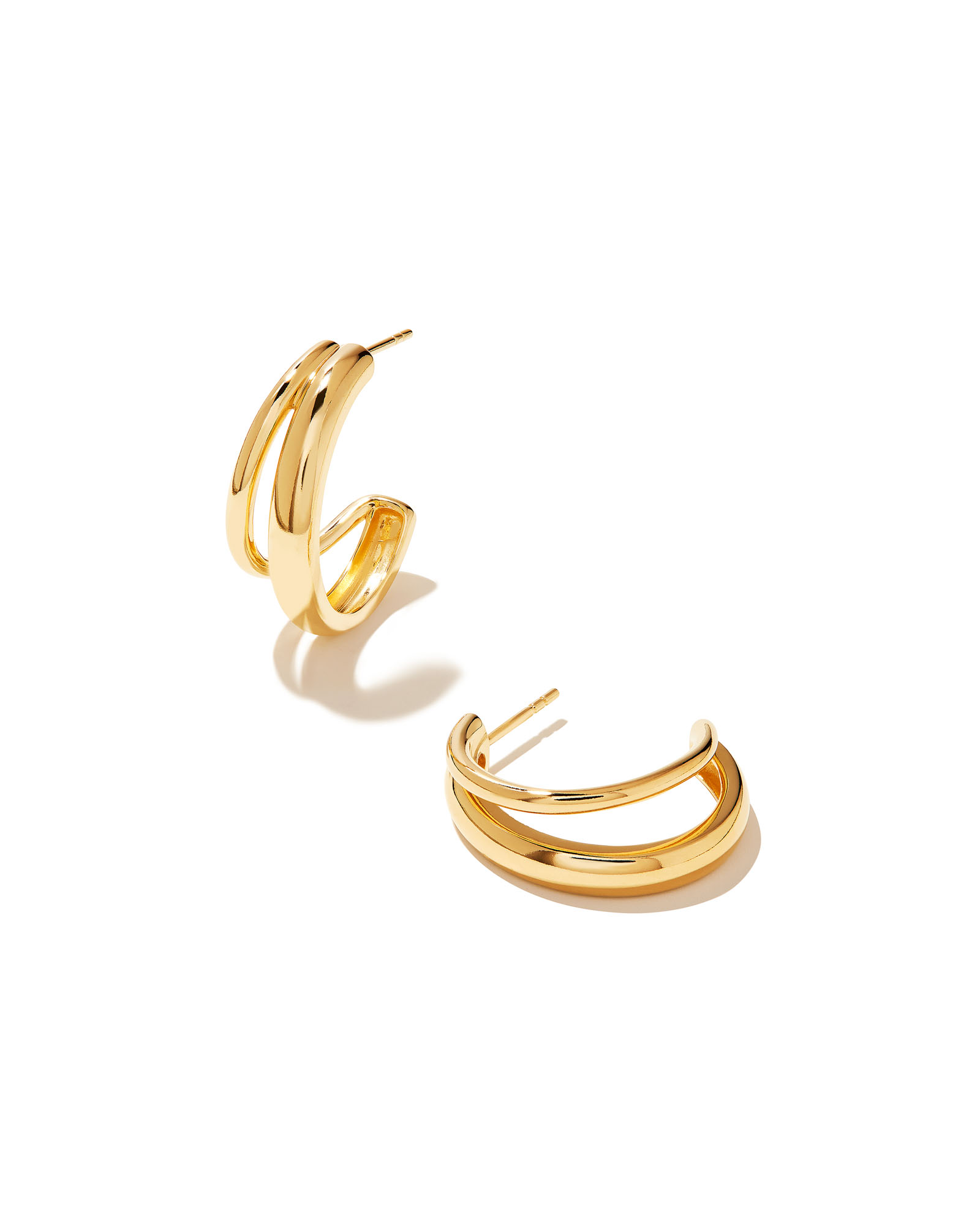 Buy Gold Plated U Shaped Twisted Hoop Earrings Online – The Jewelbox