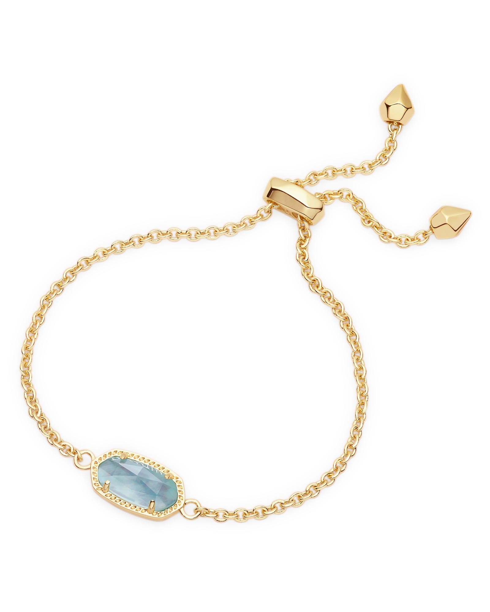 Elaina Gold Adjustable Bracelet in Light Blue | Kendra Scott