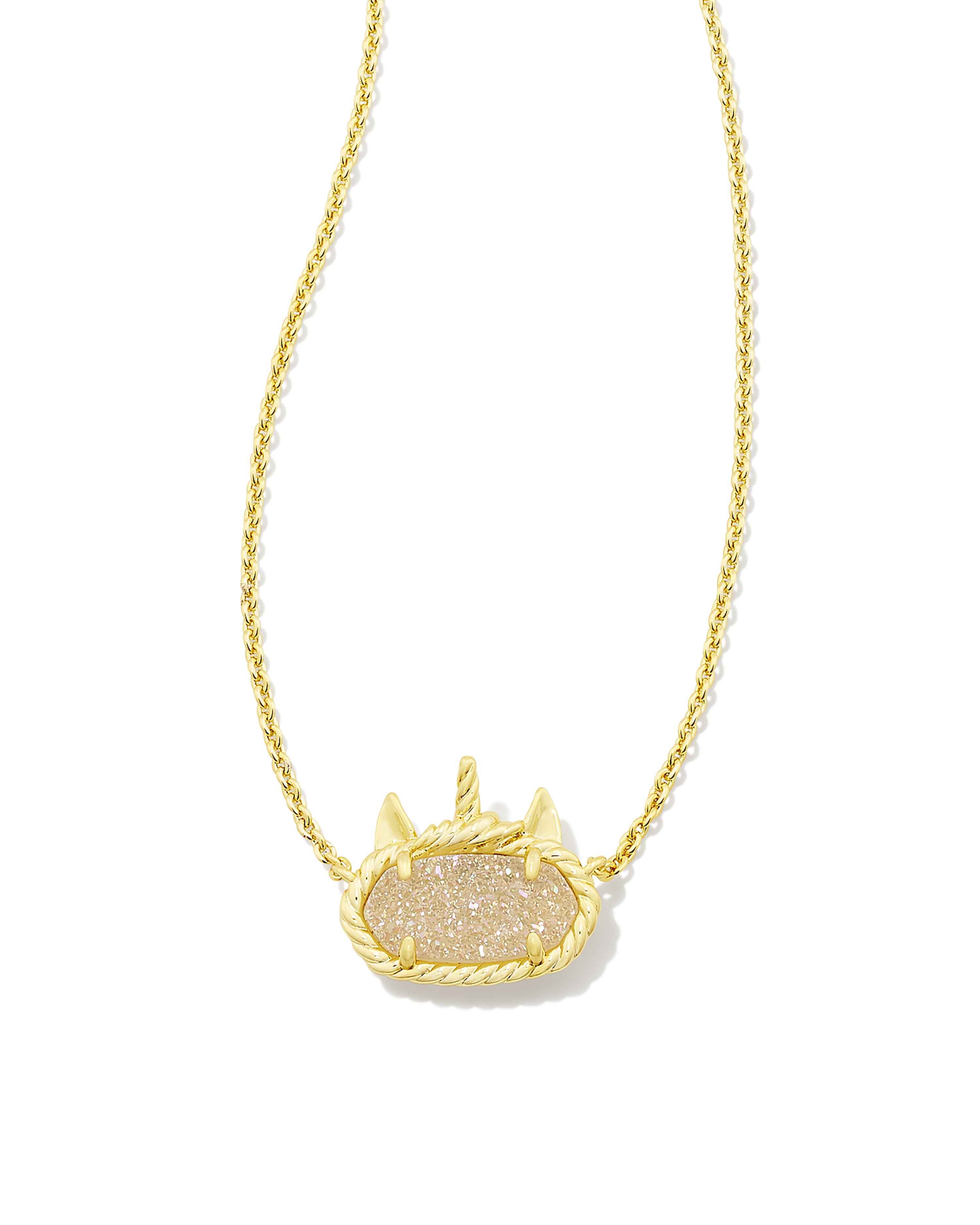 Bristol 18k Yellow Gold Vermeil Link Necklace in White Sapphire | Kendra  Scott | Necklace, Link necklace, Unique pendant necklace