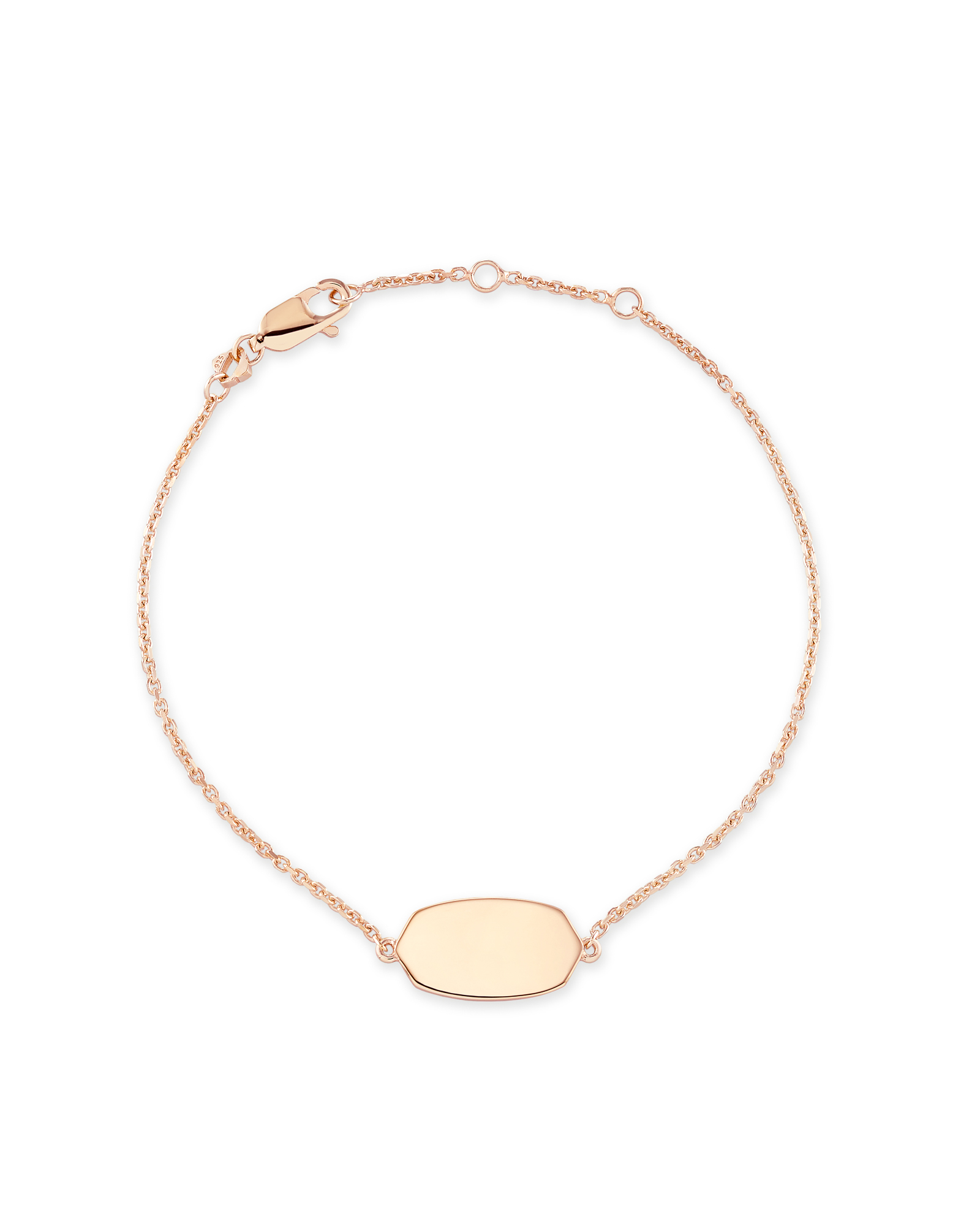 Elaina Rose Gold Delicate Chain Bracelet in Iridescent Drusy - Kendra Scott main image 1