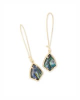 Carinne Gold Drop Earrings in Abalone Shell