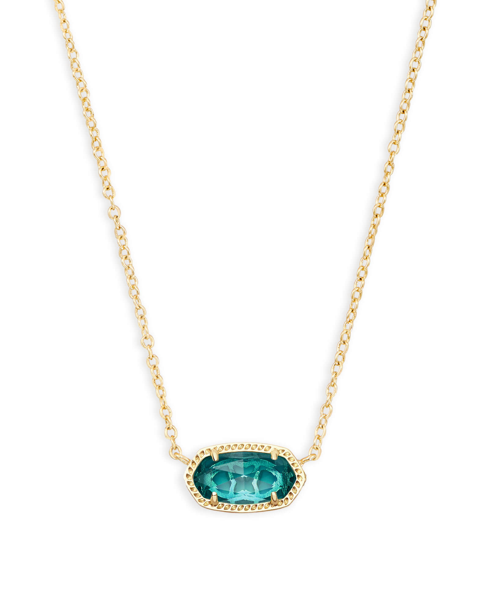Elisa Gold Pendant Necklace in London Blue Kendra Scott