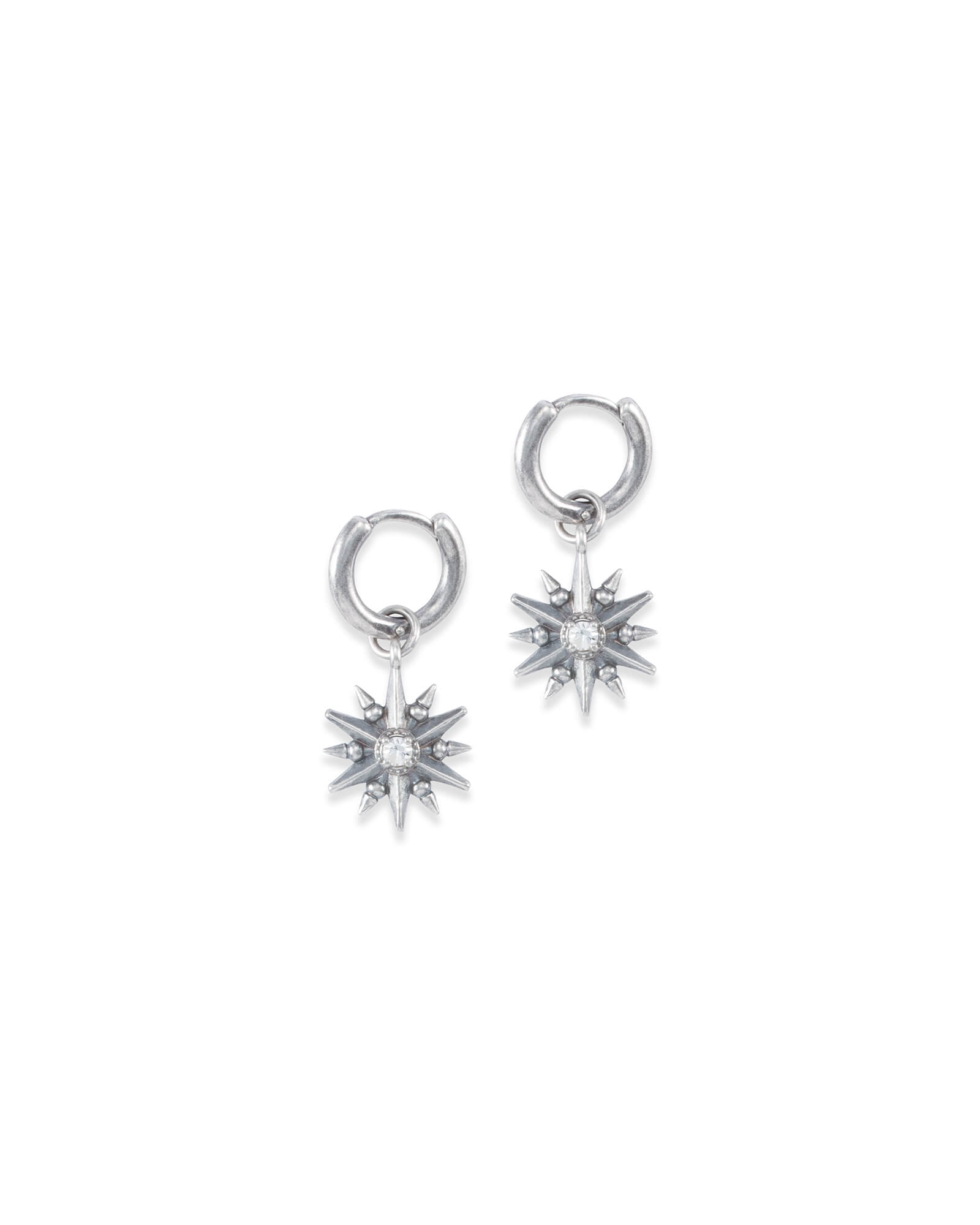 Starburst Charm Earrings Set in Vintage Silver Kendra Scott