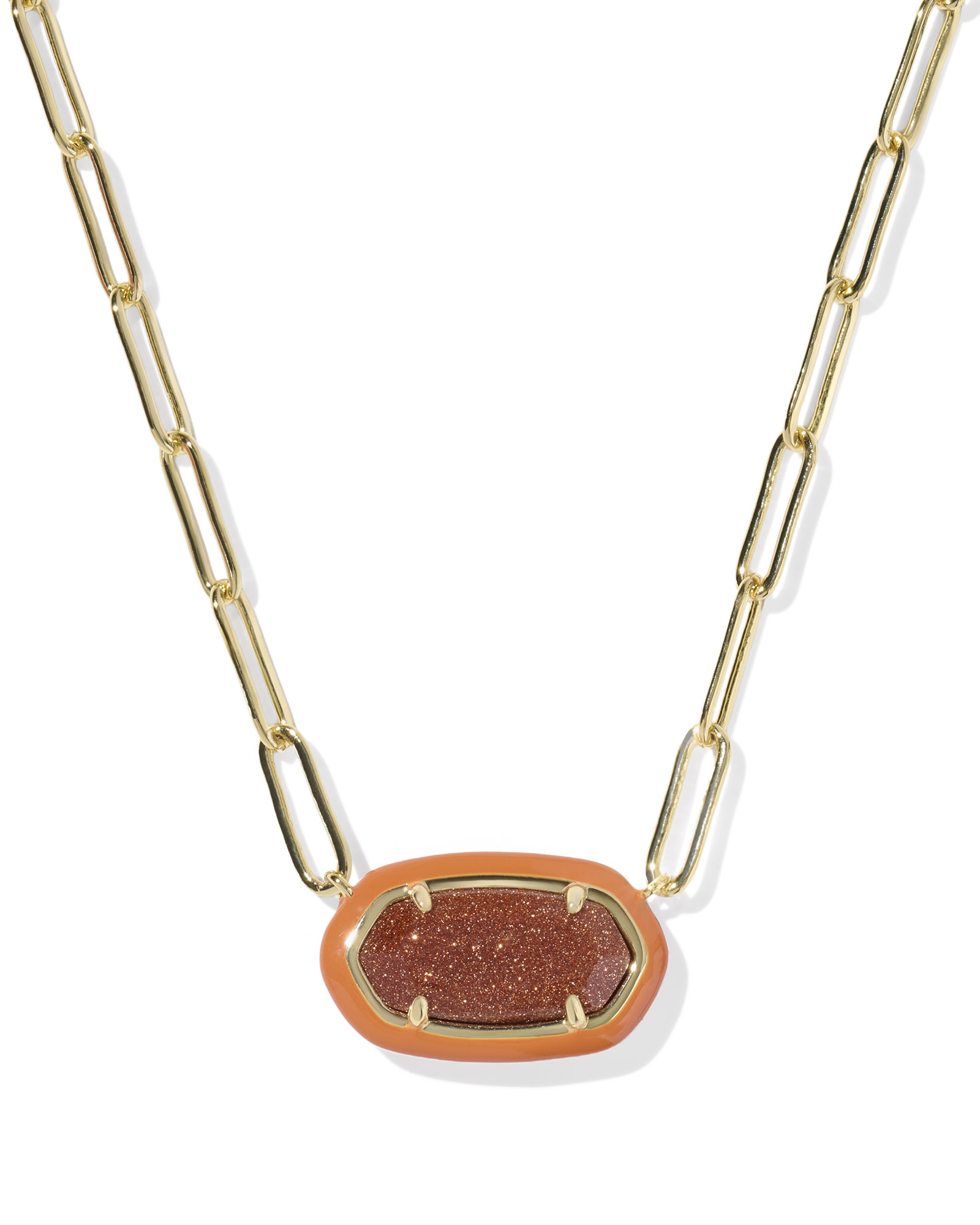 Carol Cassisa Bouton Couronne Paper Clip Necklace (Crown Button) main image 0