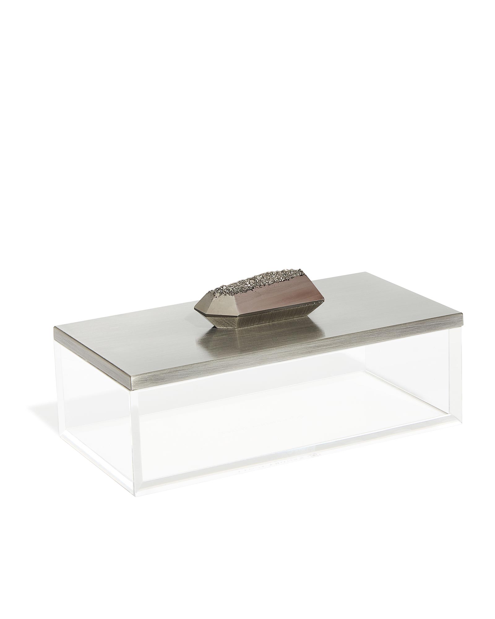 Large Decorative Box In Platinum Drusy Kendra Scott