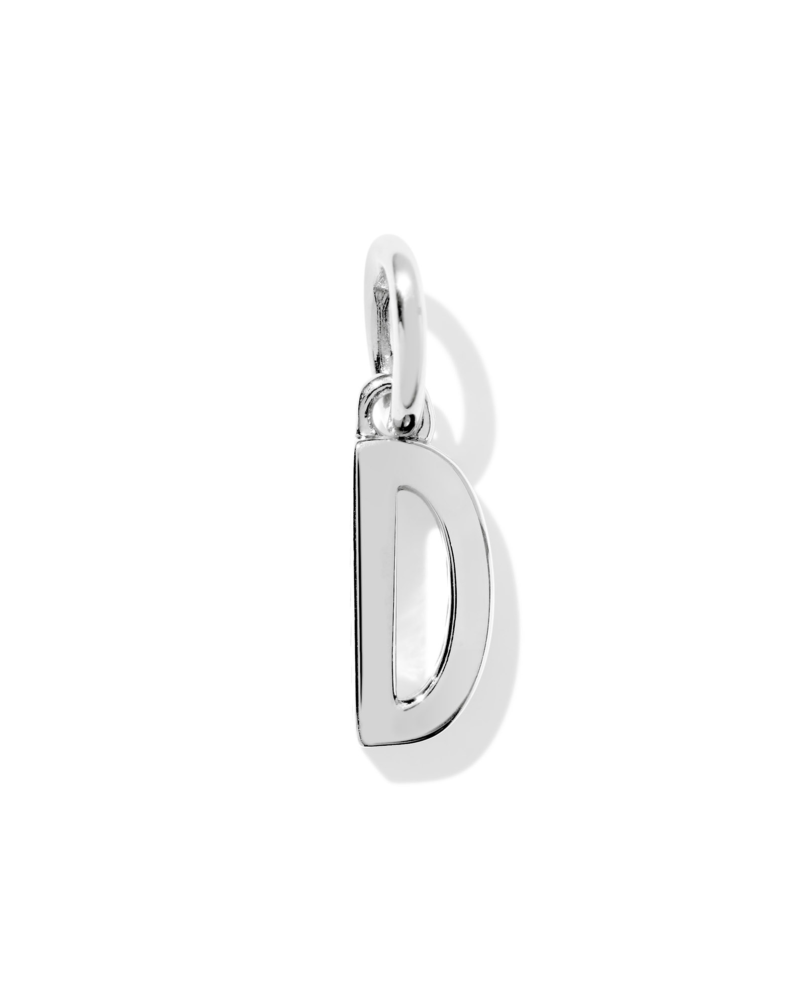 Letter D Charm - Silver