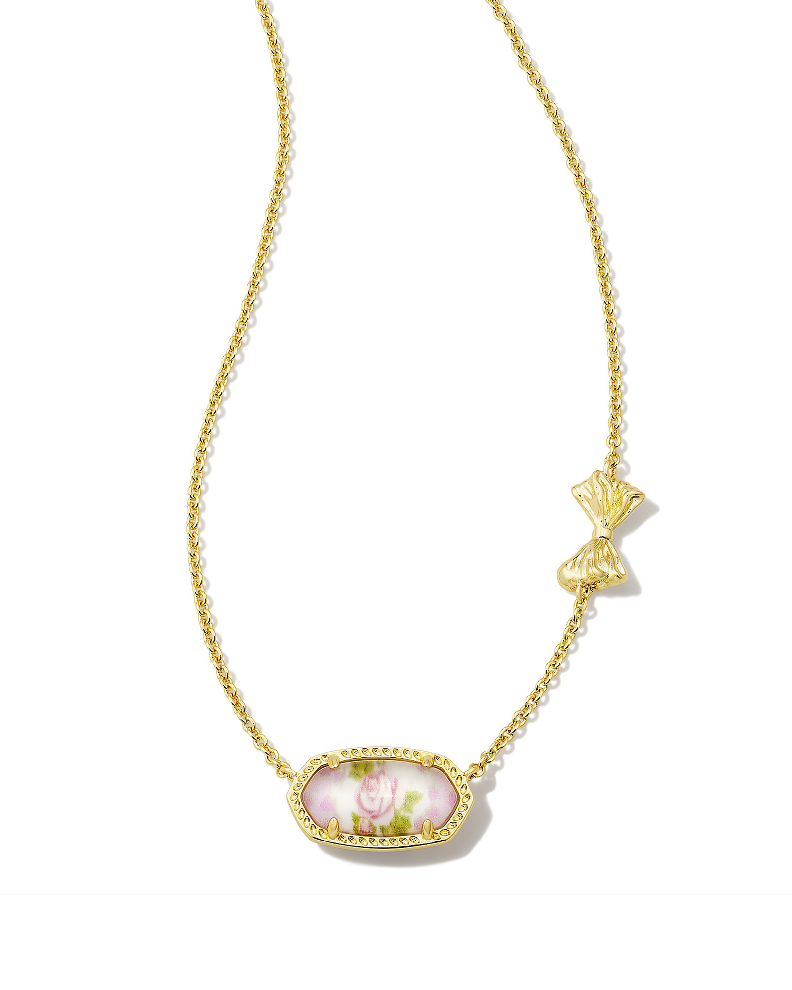 Kendra Scott x LoveShackFancy Gold Elisa Necklace in Marie Pink