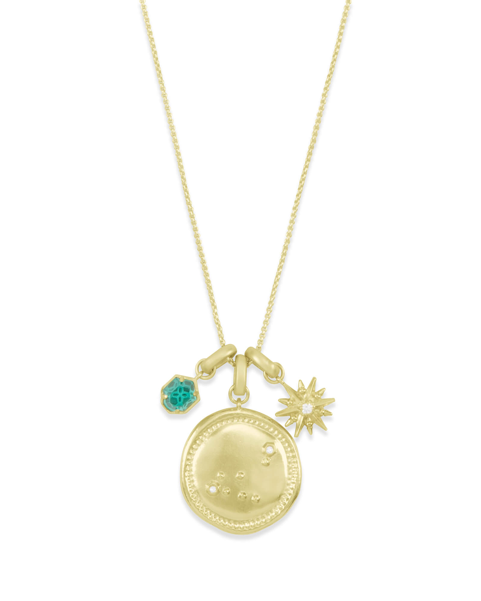 December Capricorn Charm Necklace Set in Gold | Kendra Scott