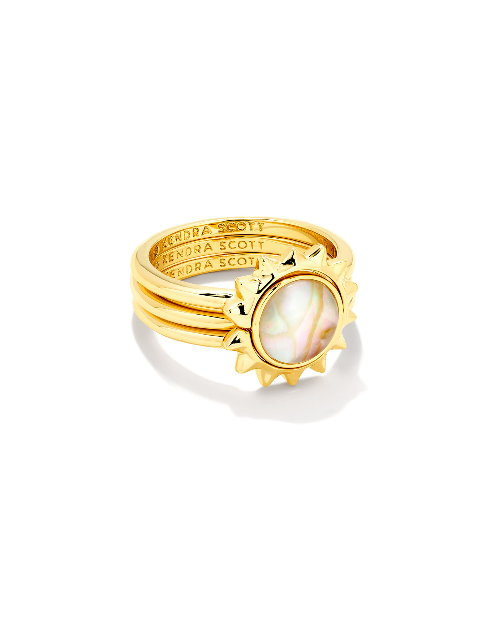 Nicolette 14k White Gold Band Ring in White Diamond | Kendra Scott