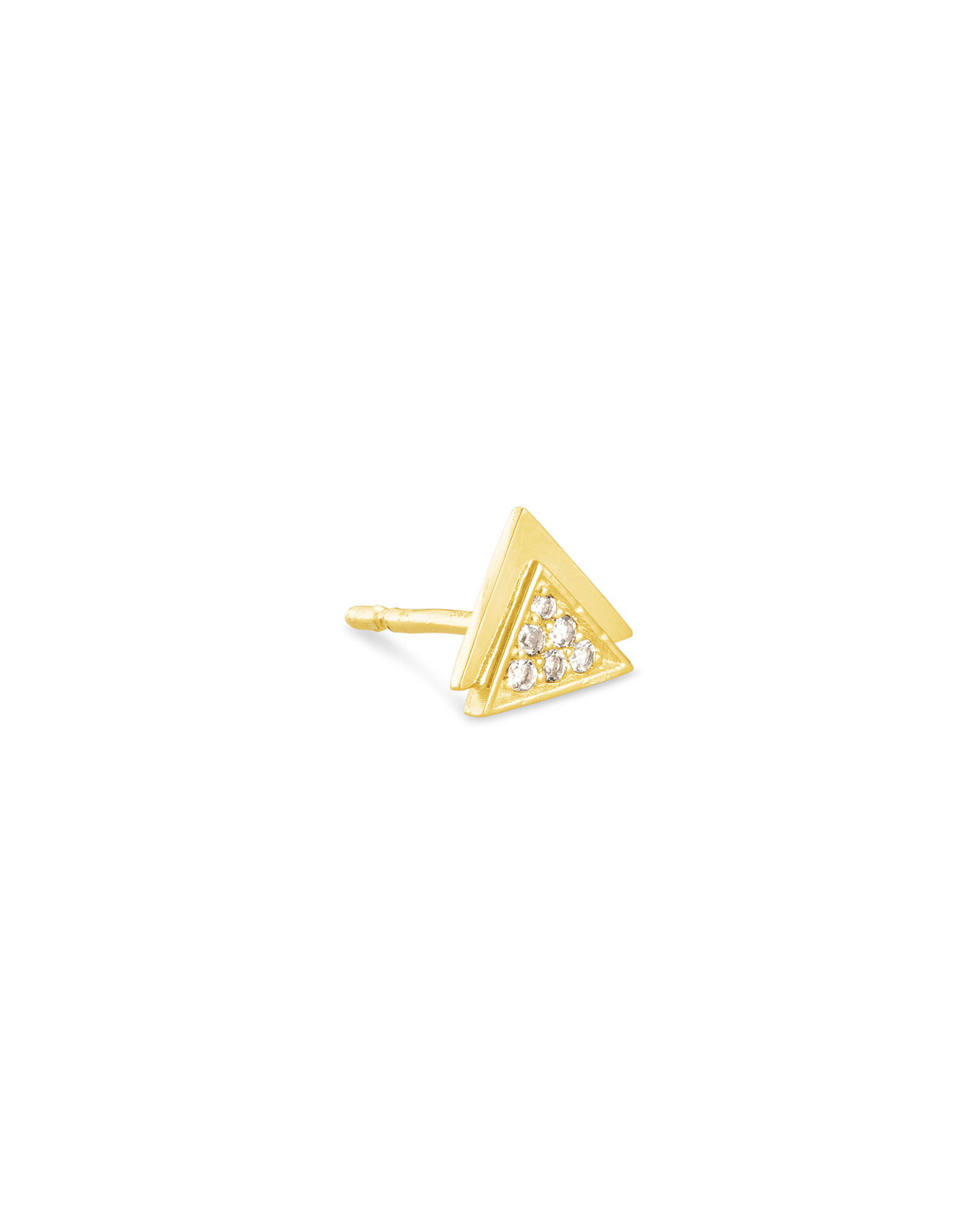 Alessia 18k Gold Vermeil Mini Stud Earring in White Topaz | Kendra Scott