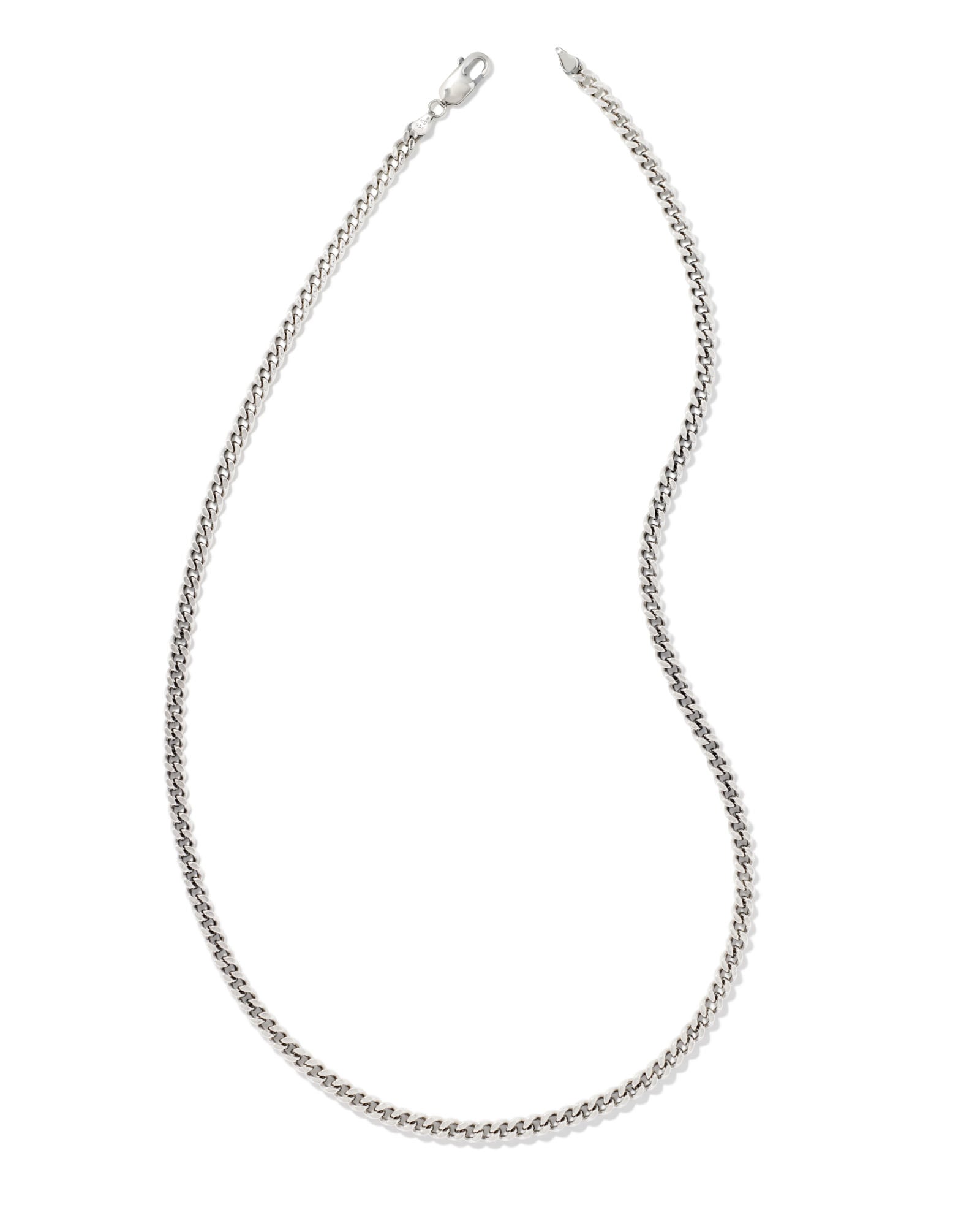 Curb Chain Necklace in Oxidized 