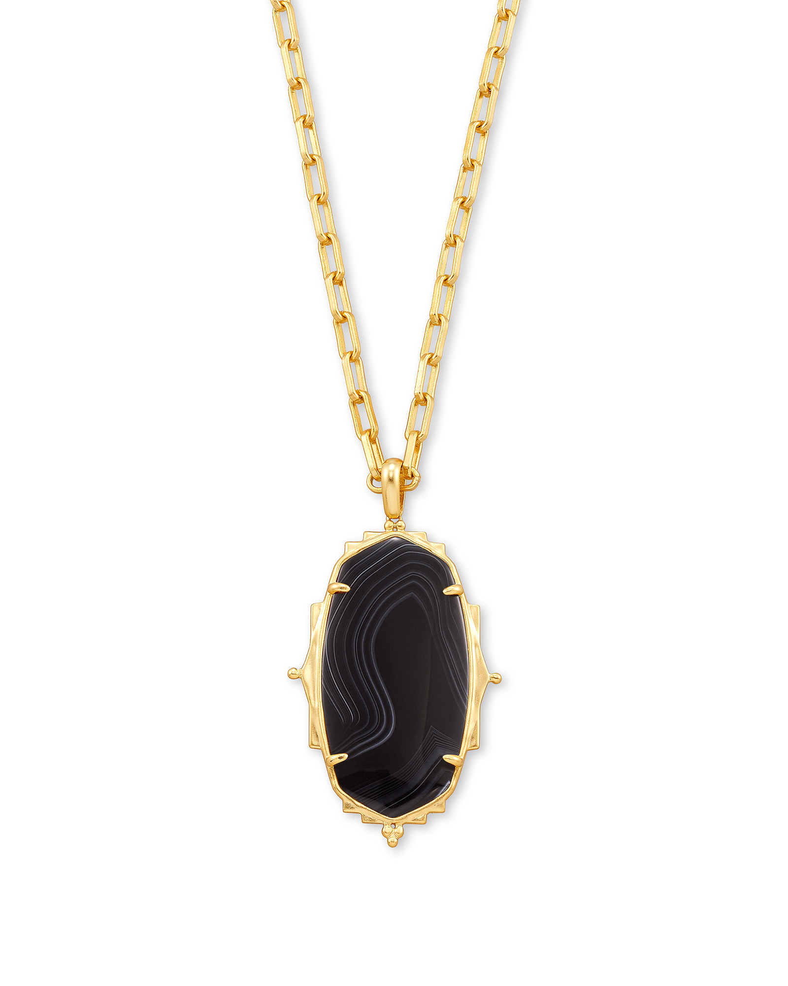 Baroque Ella Gold Long Pendant Necklace 
