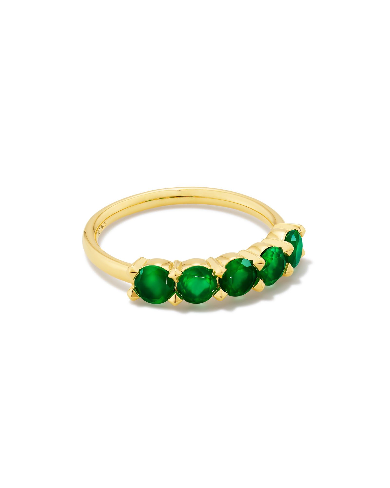 Blakely 18k Gold Vermeil Band Ring in Green Onyx | Kendra Scott
