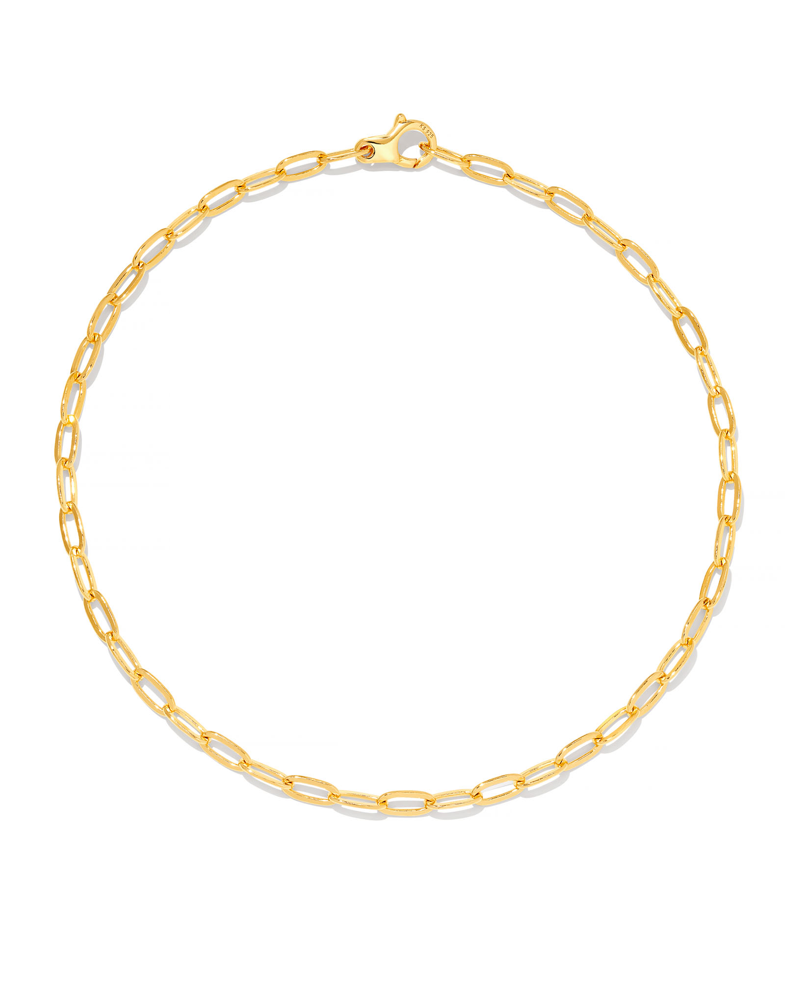 Small Paperclip Chain Necklace in 18k Gold Vermeil
