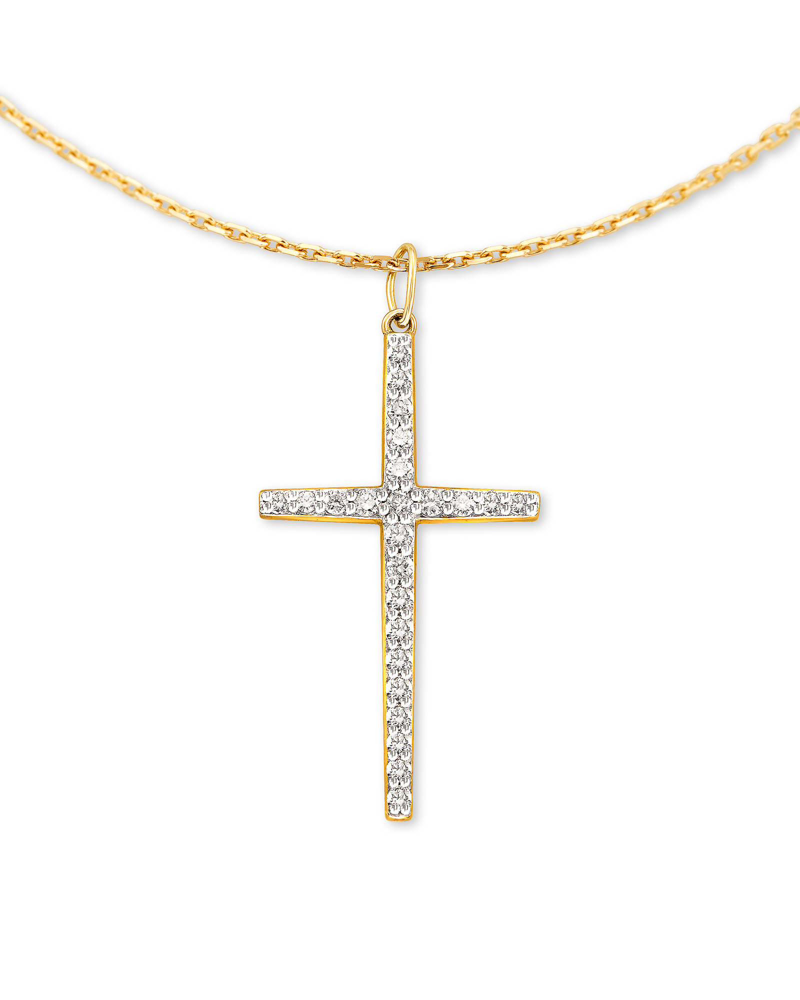 Gold Double Cross Pendant Necklace – Sterling Forever