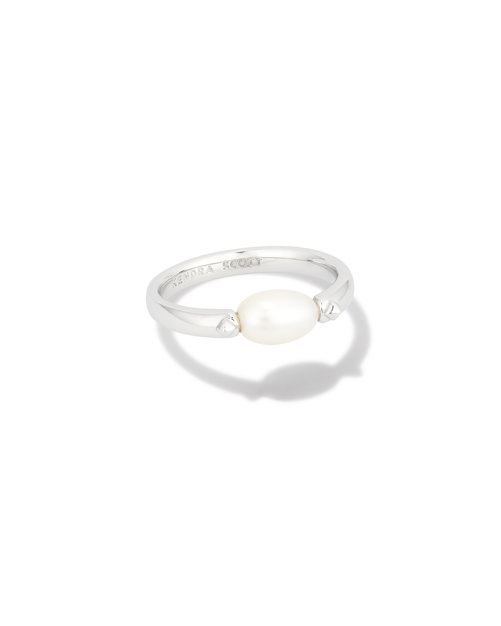 8.0mm Round Freshwater White Pearl Ring in Sterling Silver - Walmart.com